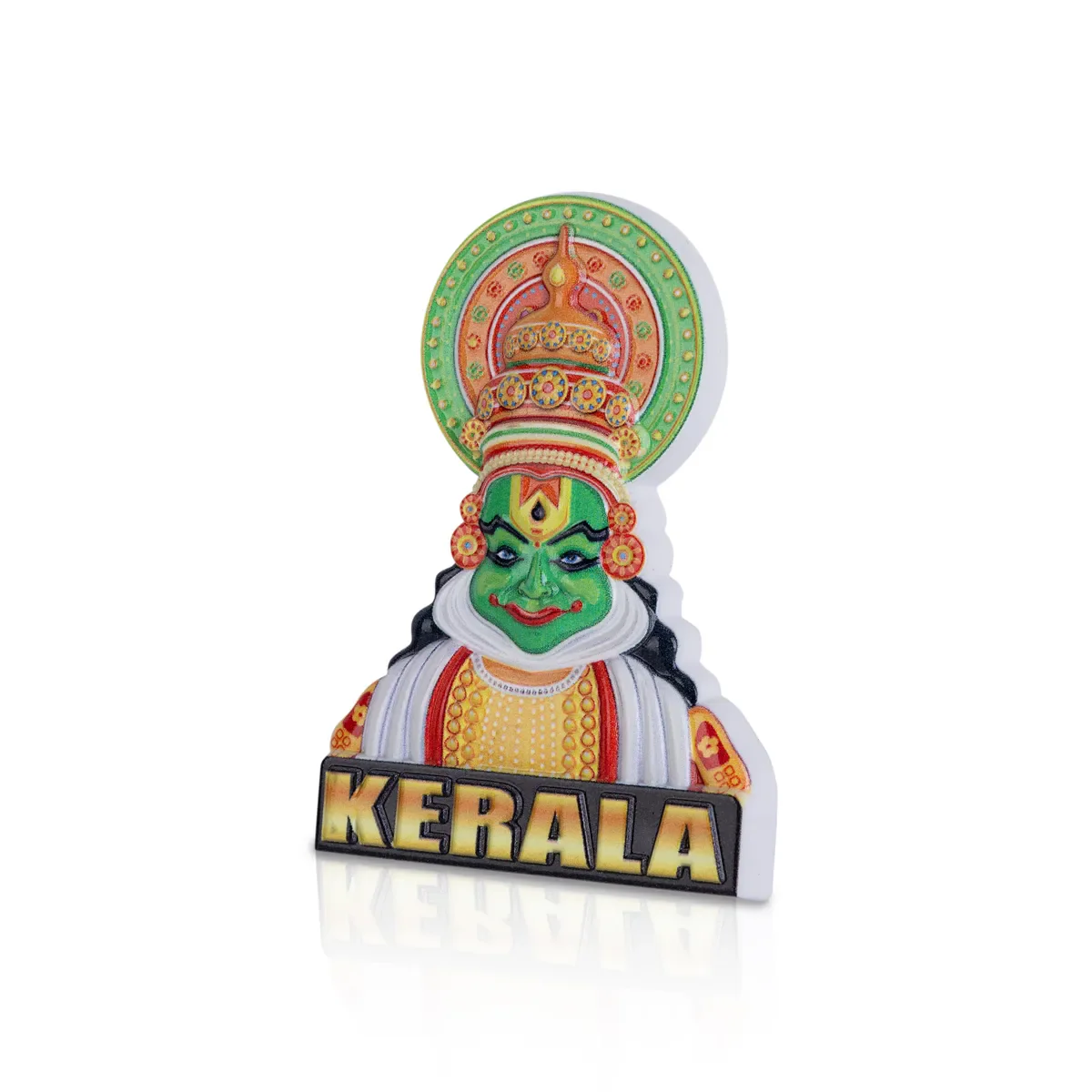 Kathakali Head Fridge Magnet - 3 X 2 Inches | Photo Magnet/ Kathakali Face Picture Magnet For Home Decor - Image 3