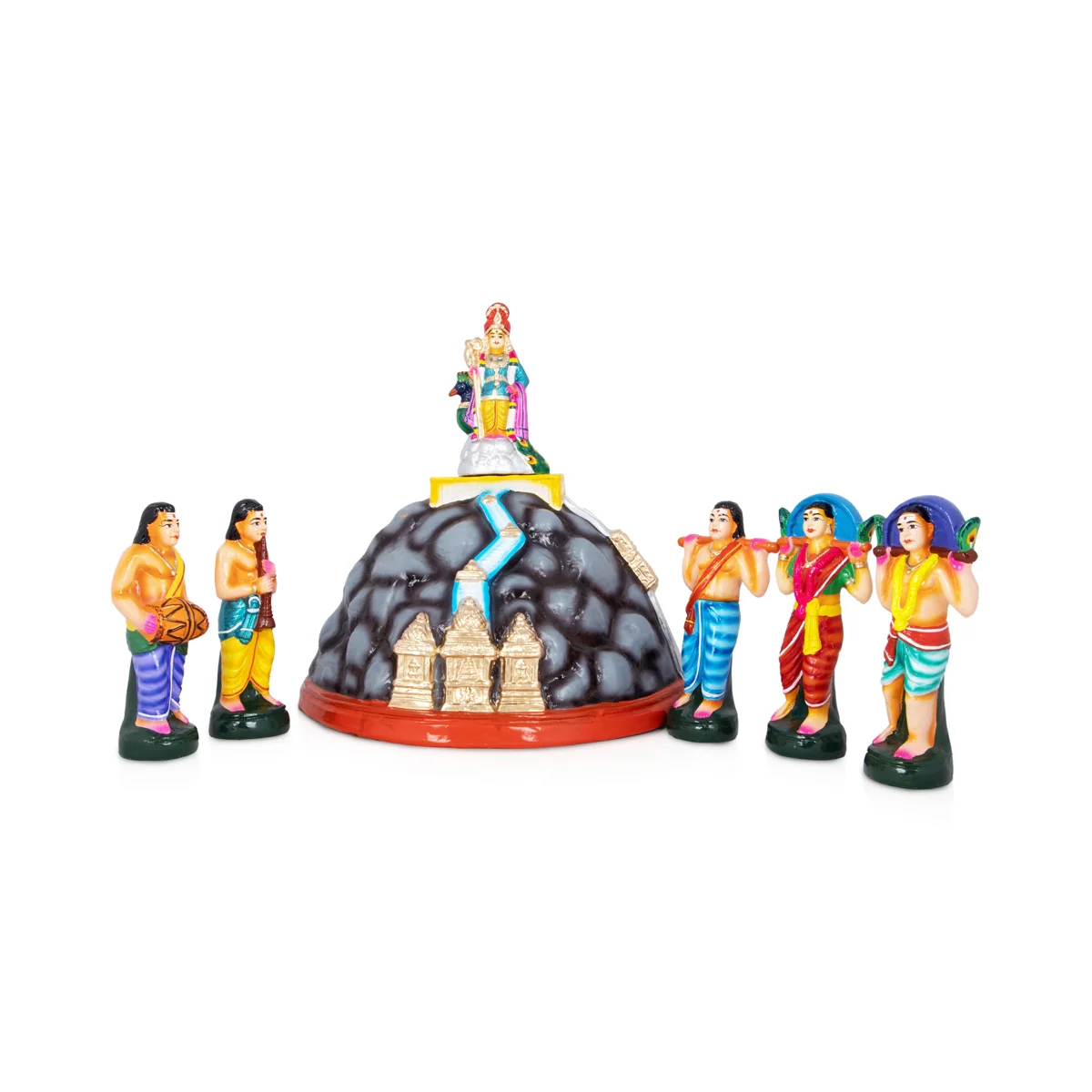 Kavadi Paper Mache Golu Bommai Set - 15 x 12 Inches | Giri Golu Doll/ Navaratri Golu Bomma/Gombe/Bommai - Image 10