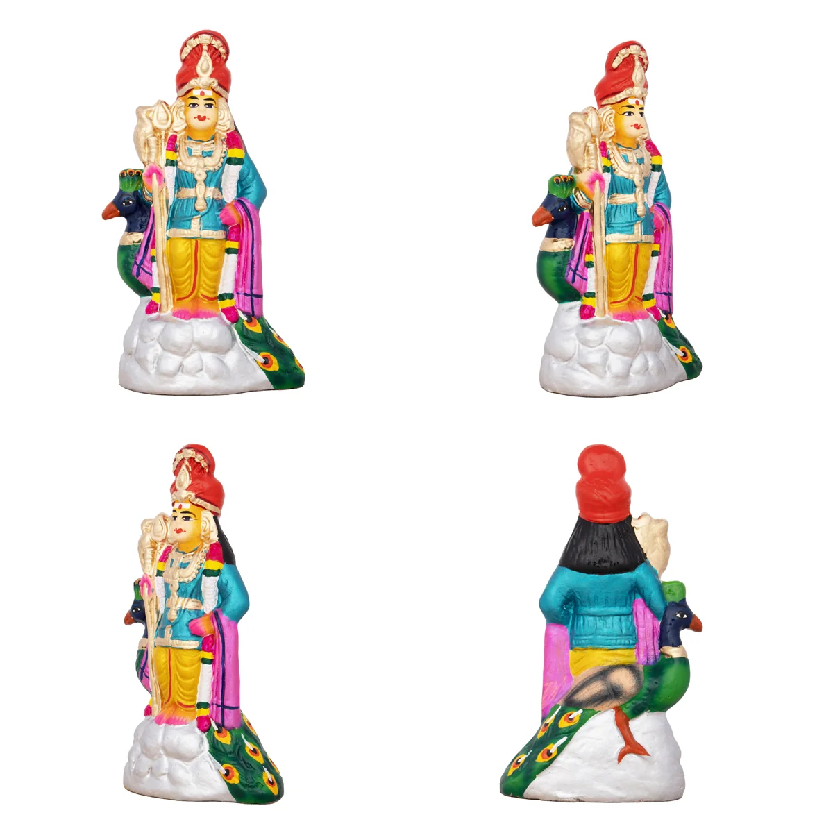 Kavadi Paper Mache Golu Bommai Set - 15 x 12 Inches | Giri Golu Doll/ Navaratri Golu Bomma/Gombe/Bommai - Image 11