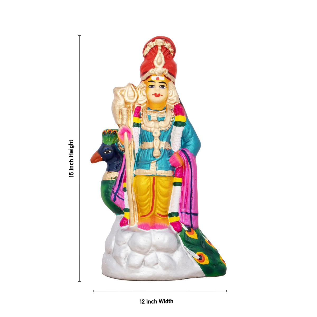 Kavadi Paper Mache Golu Bommai Set - 15 x 12 Inches | Giri Golu Doll/ Navaratri Golu Bomma/Gombe/Bommai - Image 12