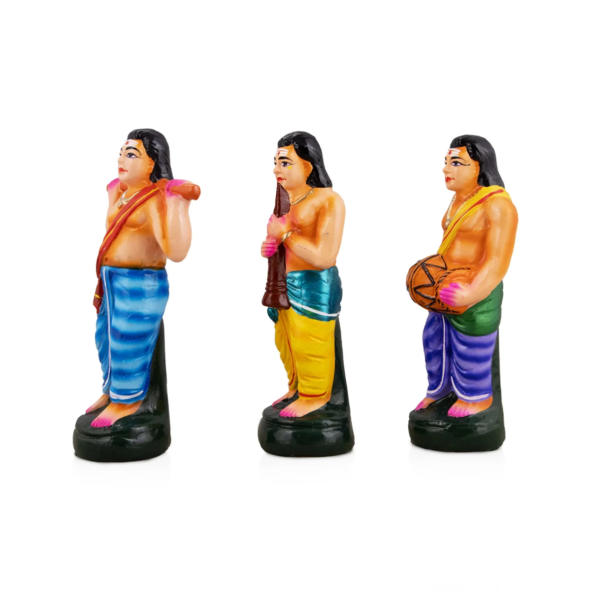 Kavadi Paper Mache Golu Bommai Set - 15 x 12 Inches | Giri Golu Doll/ Navaratri Golu Bomma/Gombe/Bommai - Image 3
