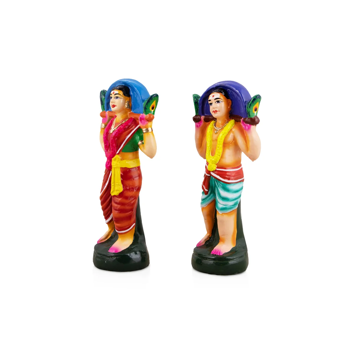 Kavadi Paper Mache Golu Bommai Set - 15 x 12 Inches | Giri Golu Doll/ Navaratri Golu Bomma/Gombe/Bommai - Image 7
