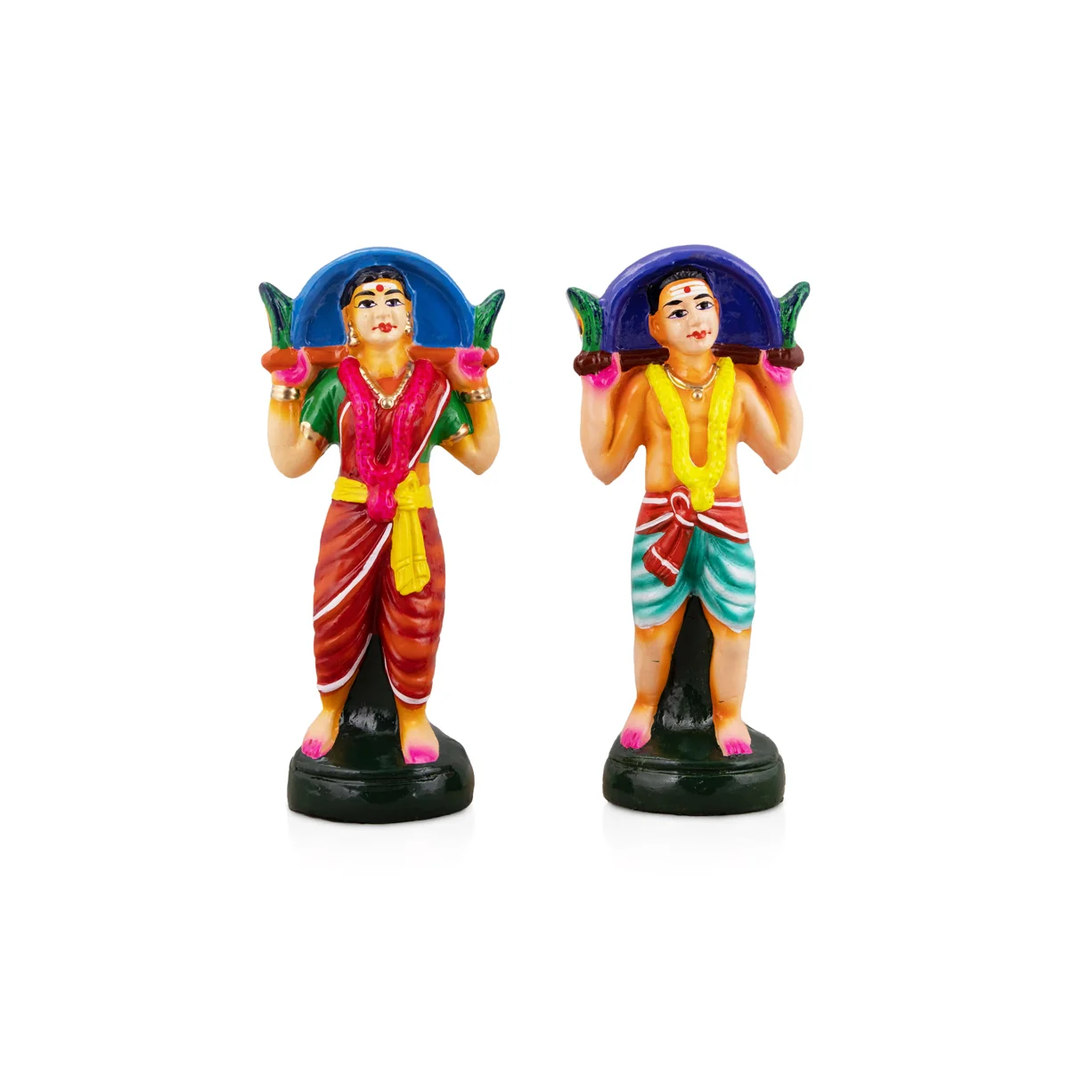 Kavadi Paper Mache Golu Bommai Set - 15 x 12 Inches | Giri Golu Doll/ Navaratri Golu Bomma/Gombe/Bommai - Image 9