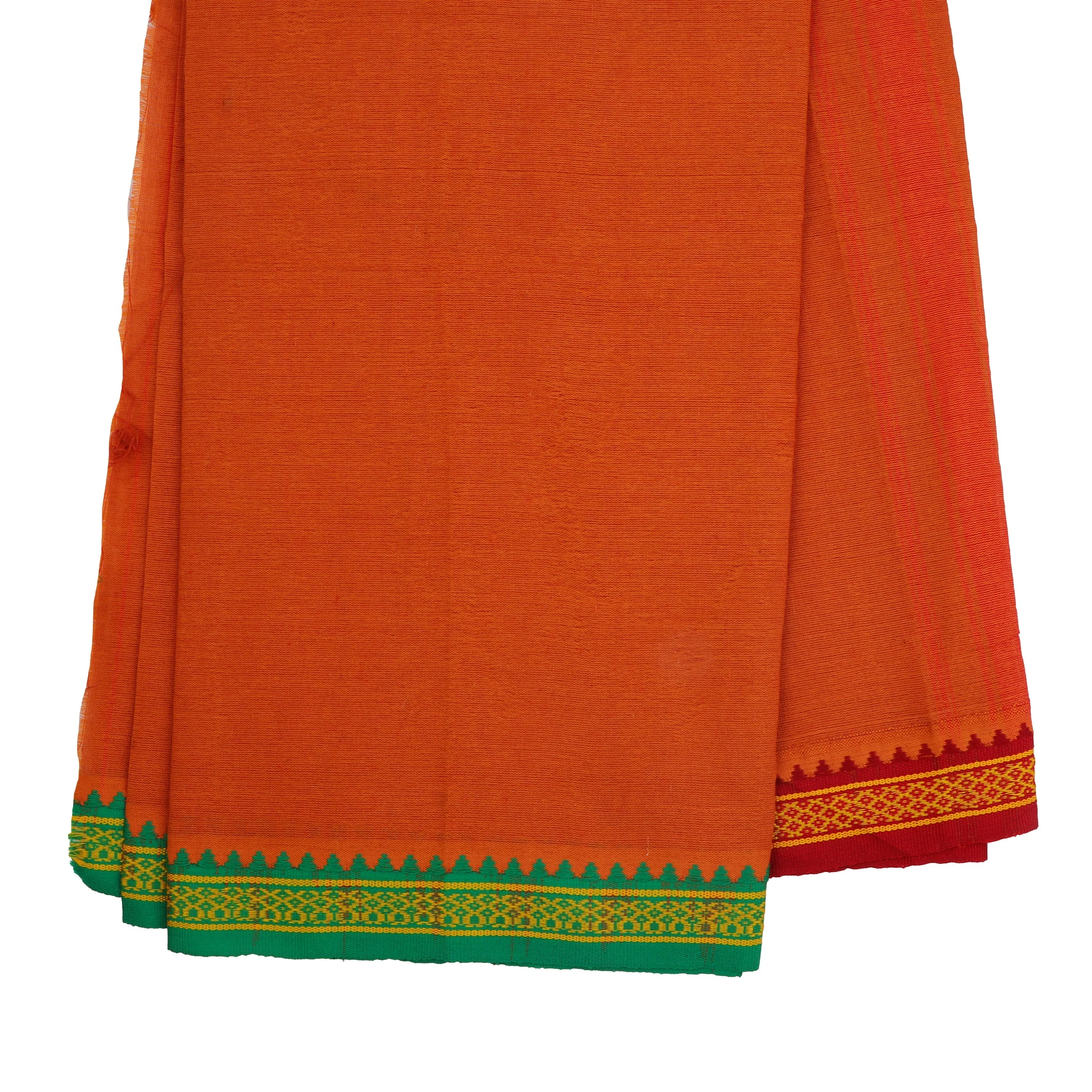 Veshti - 2 Mtrs | Thalapathi Border Vesti/ Kavi Colour Dhoti for Men - Image 2