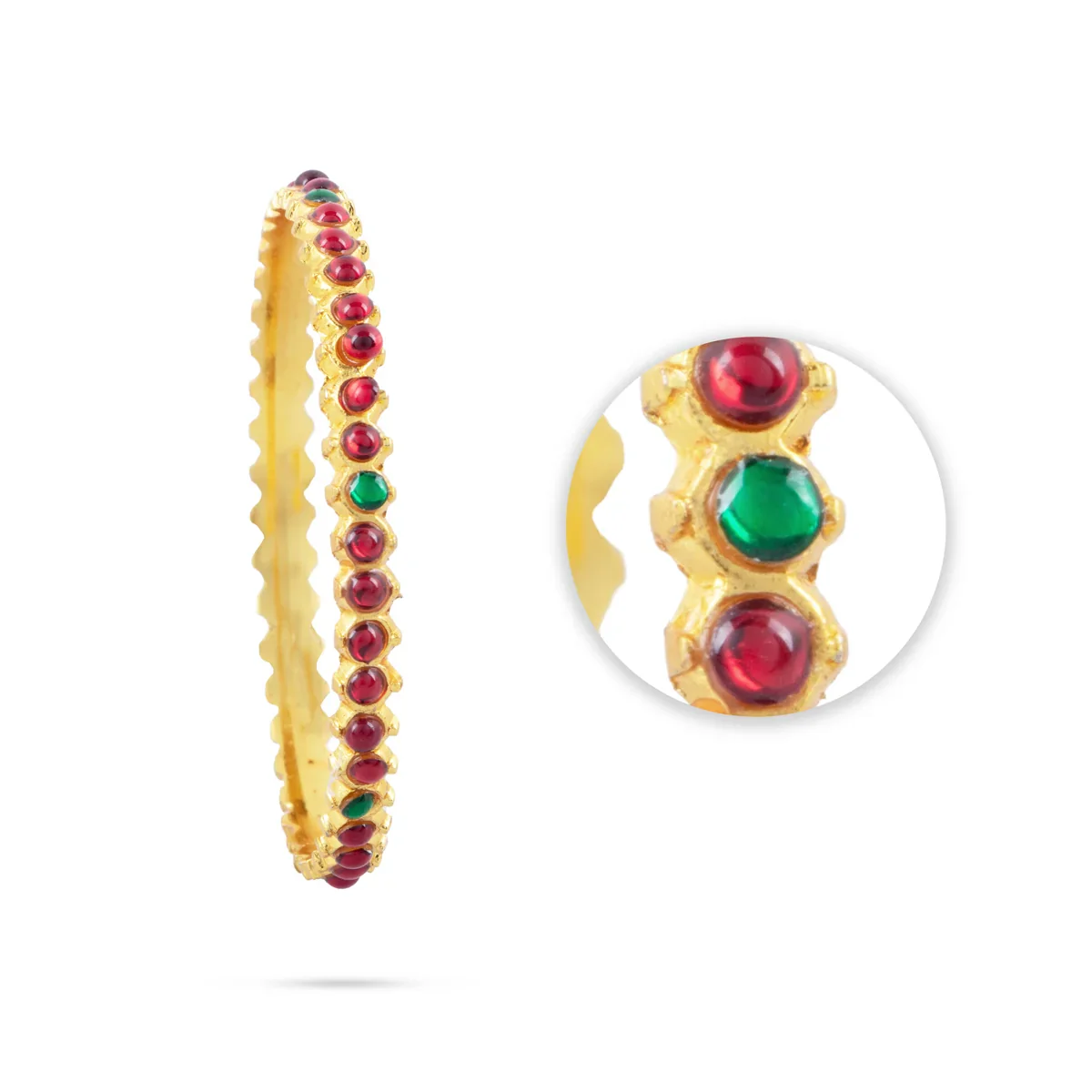 Kemp Bangles - 2.5 Inches | Dance Bangles/ Kada/ Kemp Stone Jewellery for Women - Image 2