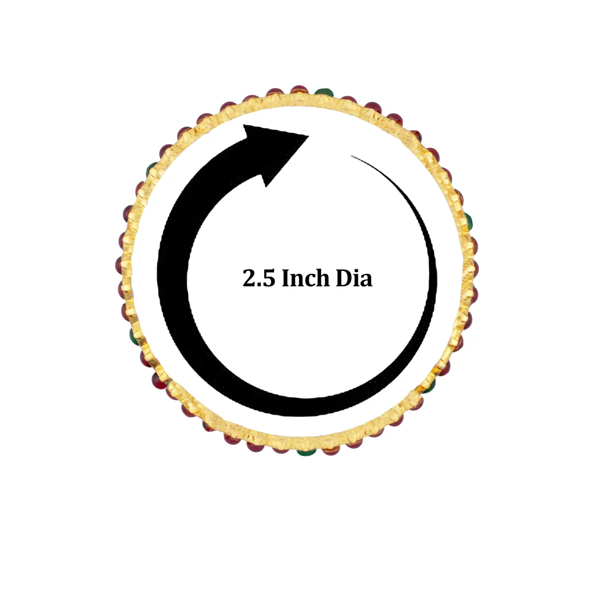 Kemp Bangles - 2.5 Inches | Dance Bangles/ Kada/ Kemp Stone Jewellery for Women - Image 3