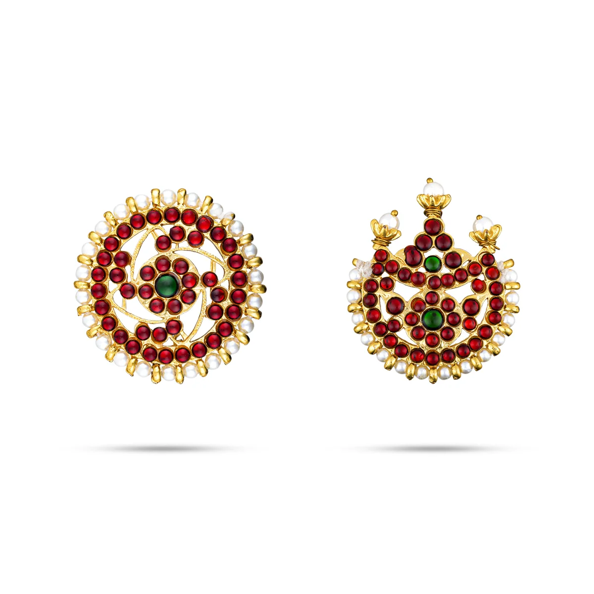 Kemp Bharatanatyam Head Set - 10 x 6 Inches | Artificial Jewelry/ Stone & Beads Design Dance Jewelry for Women - Image 2