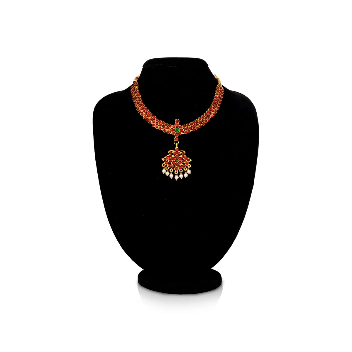 Kemp Bharatanatyam Jewellery Set Without Bangle | Bharatanatyam Ornaments/ Stone Jewellery For Classical Dance - Image 11