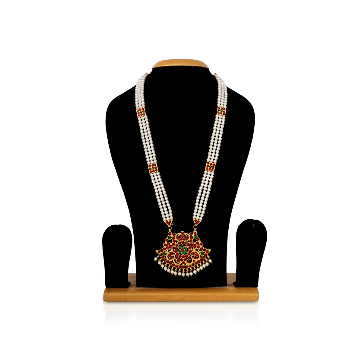 Kemp Bharatanatyam Jewellery Set Without Bangle | Bharatanatyam Ornaments/ Stone Jewellery For Classical Dance - Image 8