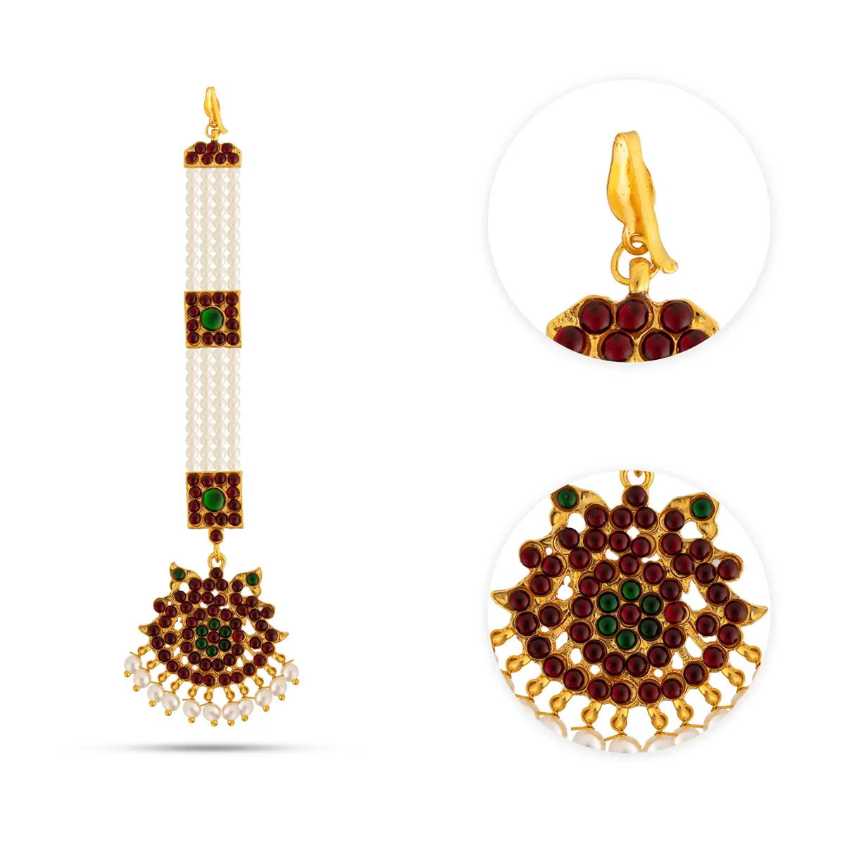Kemp Chutti - 6.5 Inches | Nethi Chutti/ Tikka Jewellery/ Dance Accessories For Bharatanatyam - Image 6