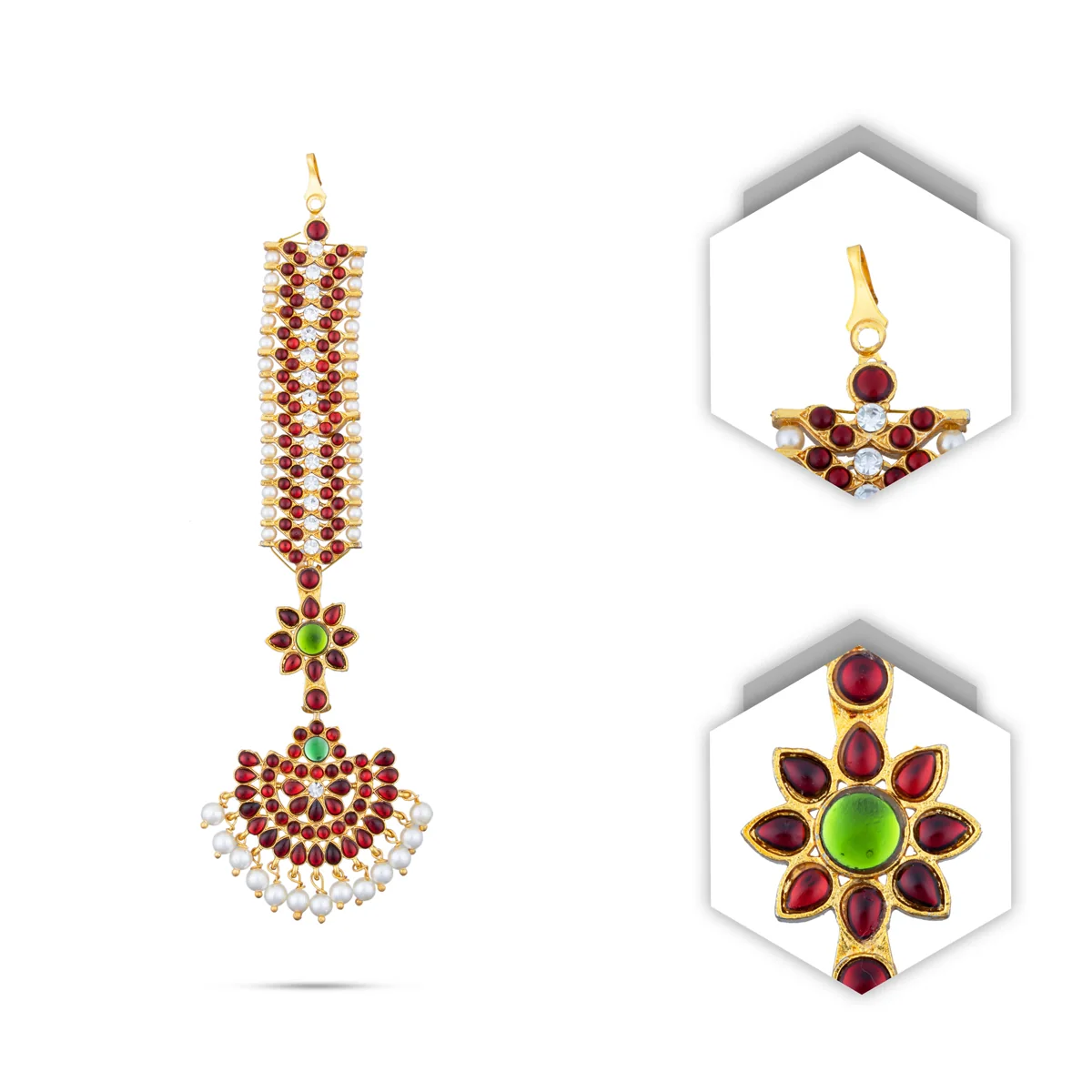 Kemp Nethi Chutti - 3.5 Inches | Maangtikka/ Stone Jewellery/ Artificial Jewelry For Weddings And Dance - Image 2