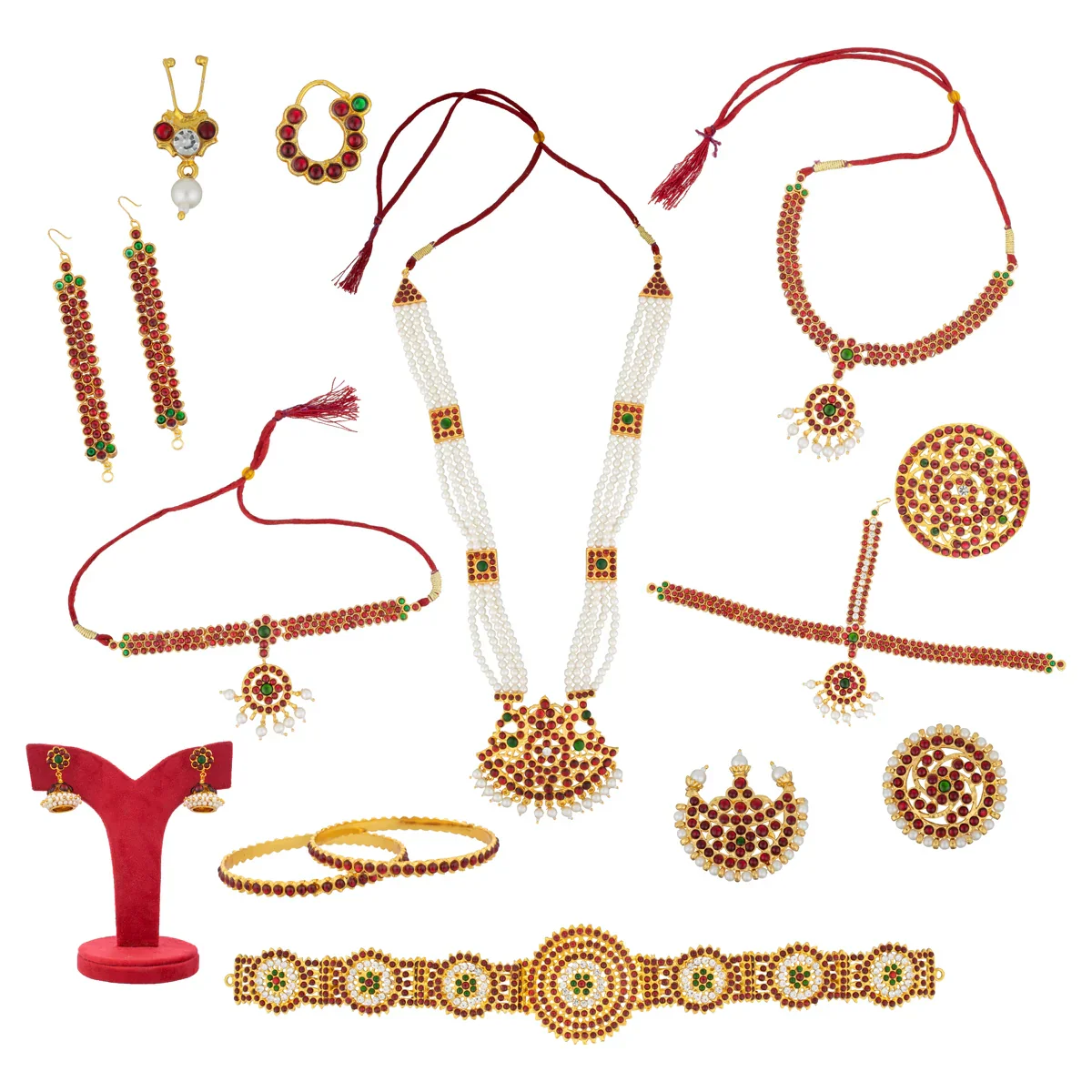Kemp Dance Jewellery Set | Bharatanatyam Jewellery Set/ Jewellery Set for Bharatanatyam - Image 13