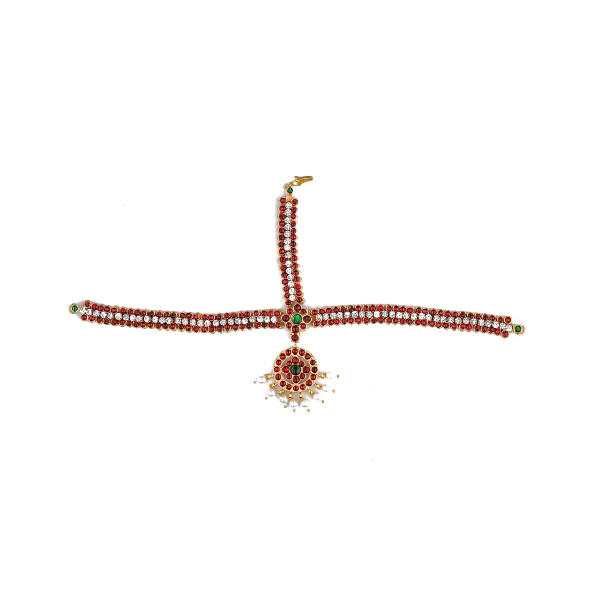 Kemp Dance Jewellery Set | Stone Jewellery/ Bharatanatyam Set for Women - Image 11
