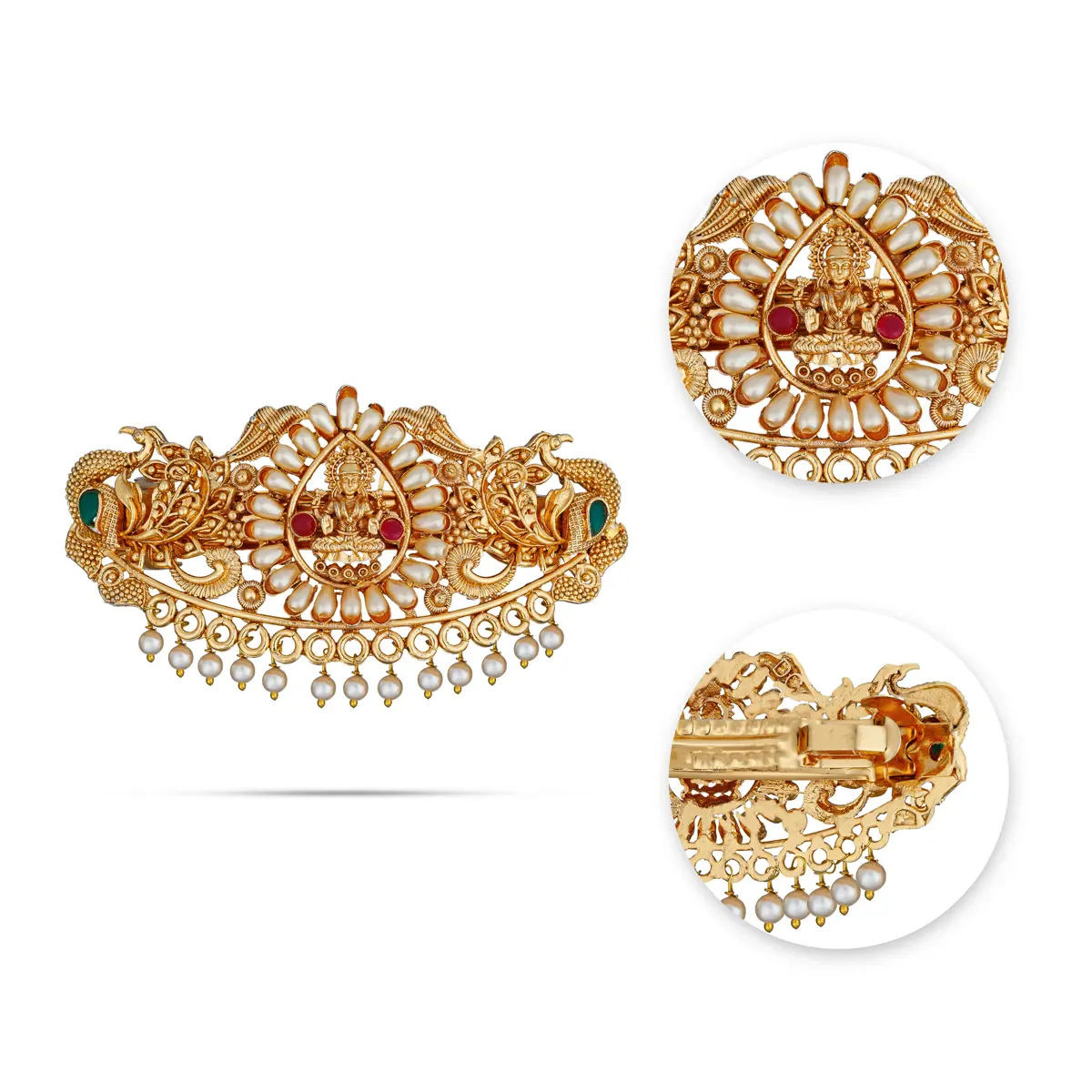 Kemp Hair Clip | Hair Accessory/ Lakshmi Design Hair Styling Clip For Traditional Hairstyles/ Assorted Design - Image 6