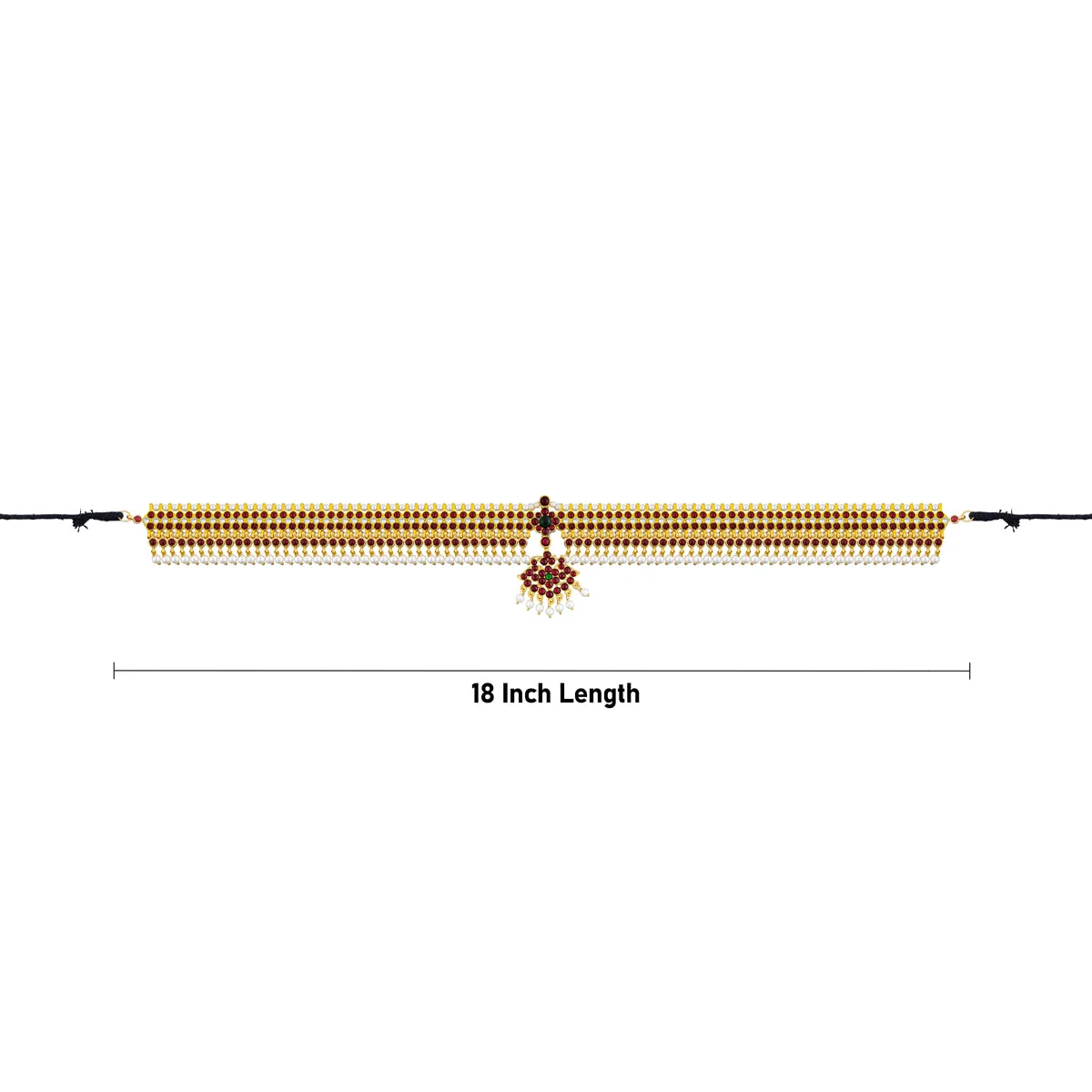 Kemp Hip Belt - 18 Inches | Beads & Stone Jewelry/ Bharatanatyam Jewellery/ Waist Belt For Classical Dance - Image 3