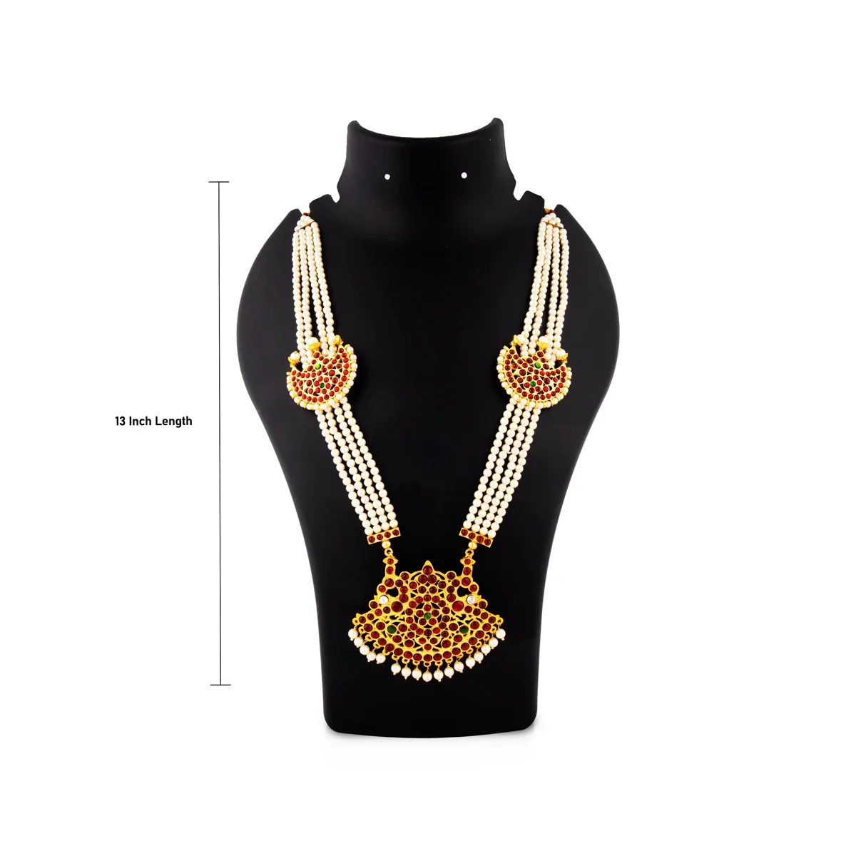 Kemp Moti Mala - 13 Inches | 4 Line Haram/ Kemp Jewellery for Dance - Image 3