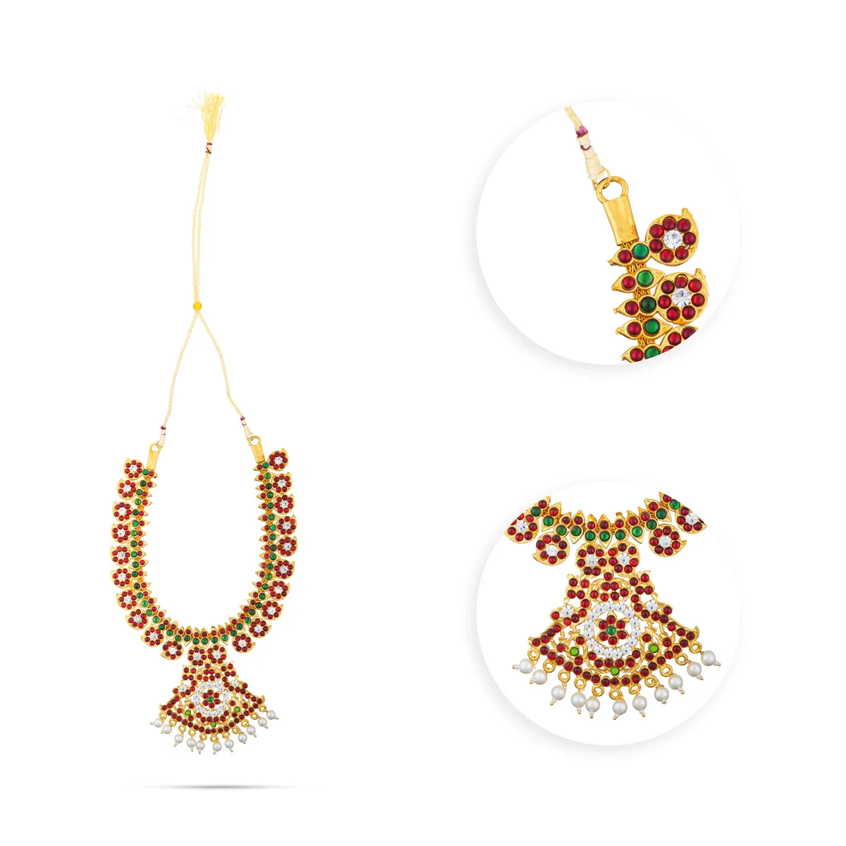 Kemp Necklace - 7 Inches | Multicolour Stone Necklace/ Kemp Stone Jewellery for Dance - Image 2