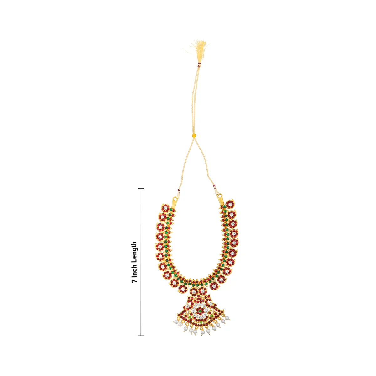 Kemp Necklace - 7 Inches | Multicolour Stone Necklace/ Kemp Stone Jewellery for Dance - Image 3