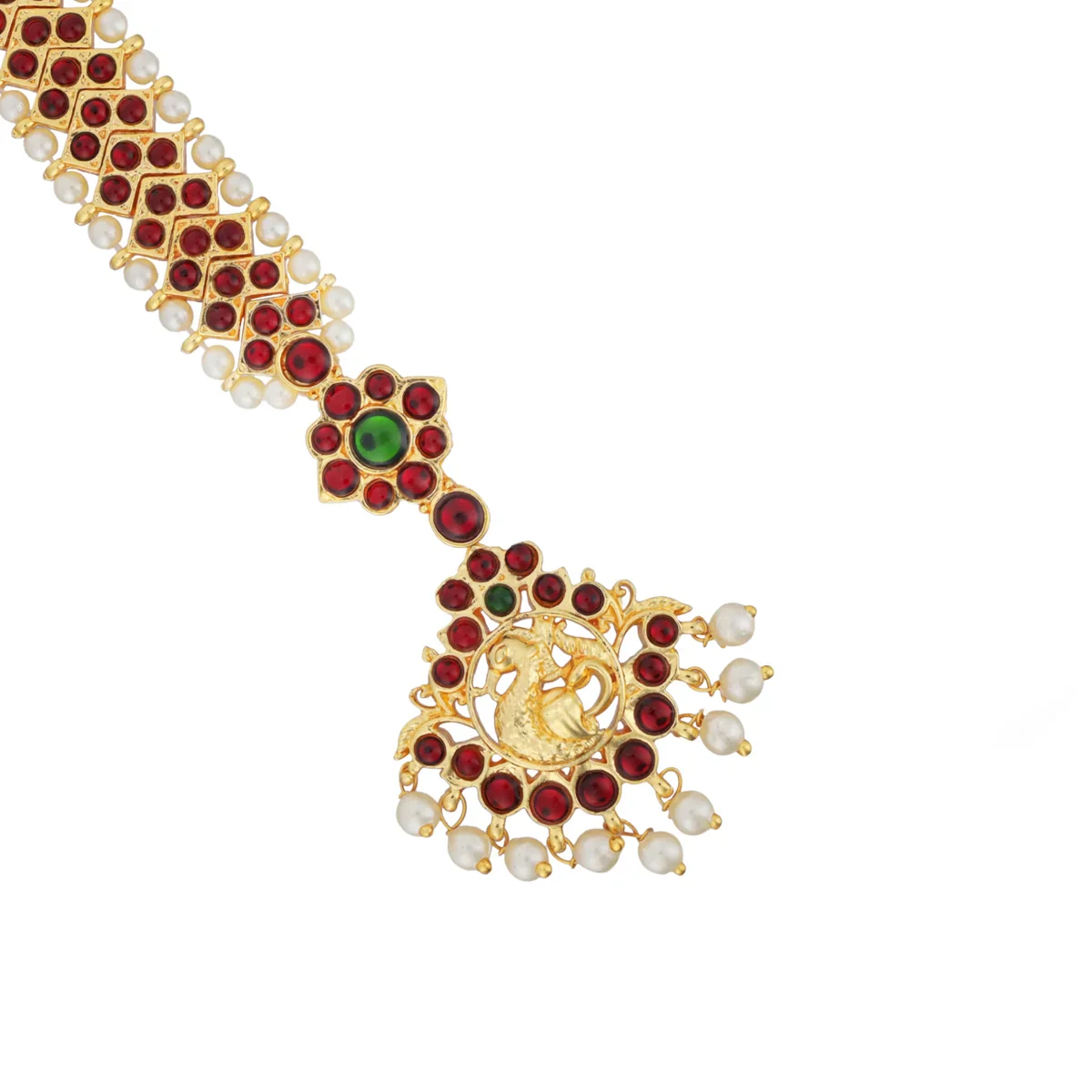 Kemp Nethi Chutti - 6 Inches | Maangtikka/ Kemp Stone Jewellery for Women - Image 4