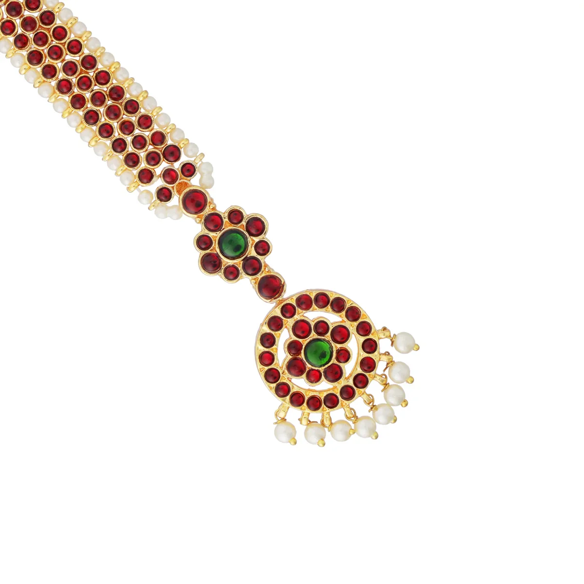 Kemp Nethi Chutti - 7 Inches | Kemp Jewellery/ Stone Mangtika for Women - Image 4