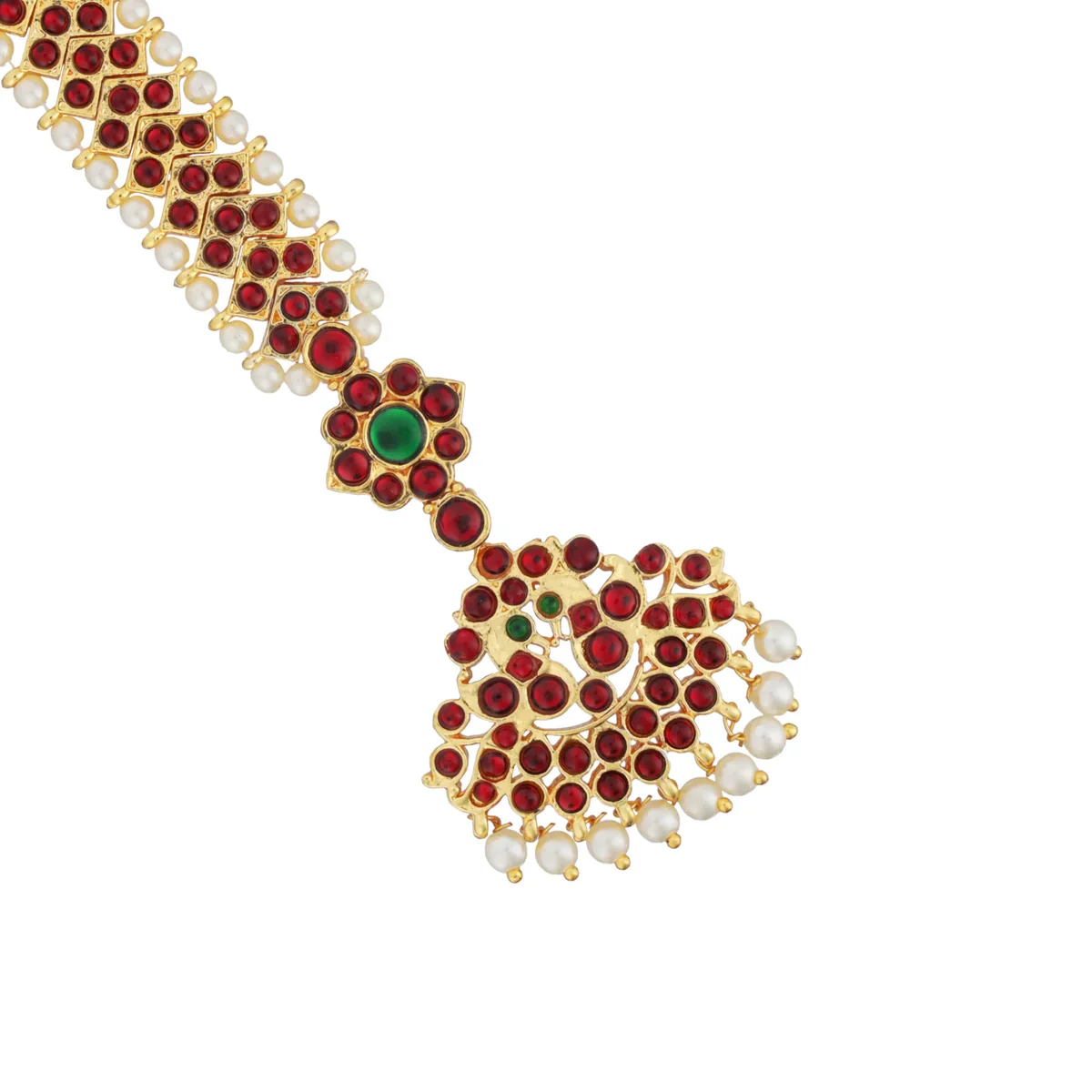 Kemp Nethi Chutti - 7 Inches | Kemp Stone Jewellery/ Mangtika for Women - Image 4