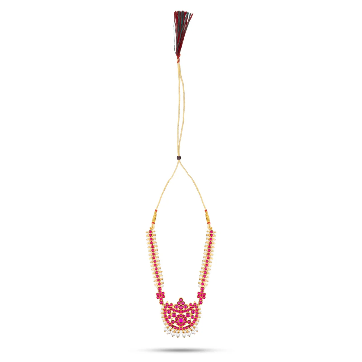 Kemp Stone Necklace- 5.5 x 2.5 Inches | Artificial Jewelry/ Beads&Stone Design Haram/Dance Jewellery for Women - Image 2
