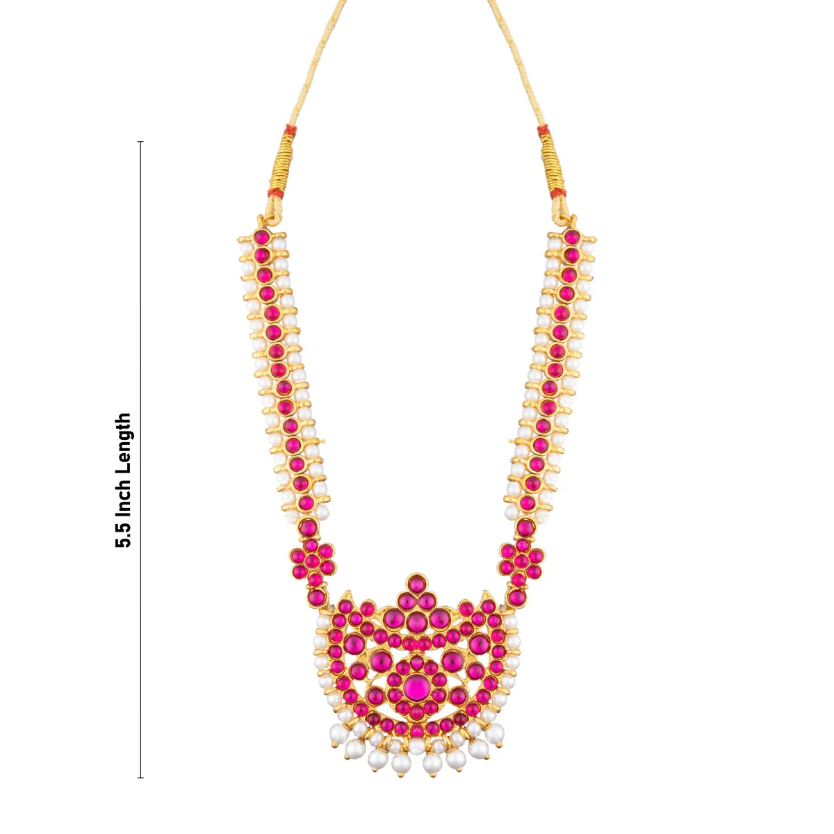 Kemp Stone Necklace- 5.5 x 2.5 Inches | Artificial Jewelry/ Beads&Stone Design Haram/Dance Jewellery for Women - Image 3