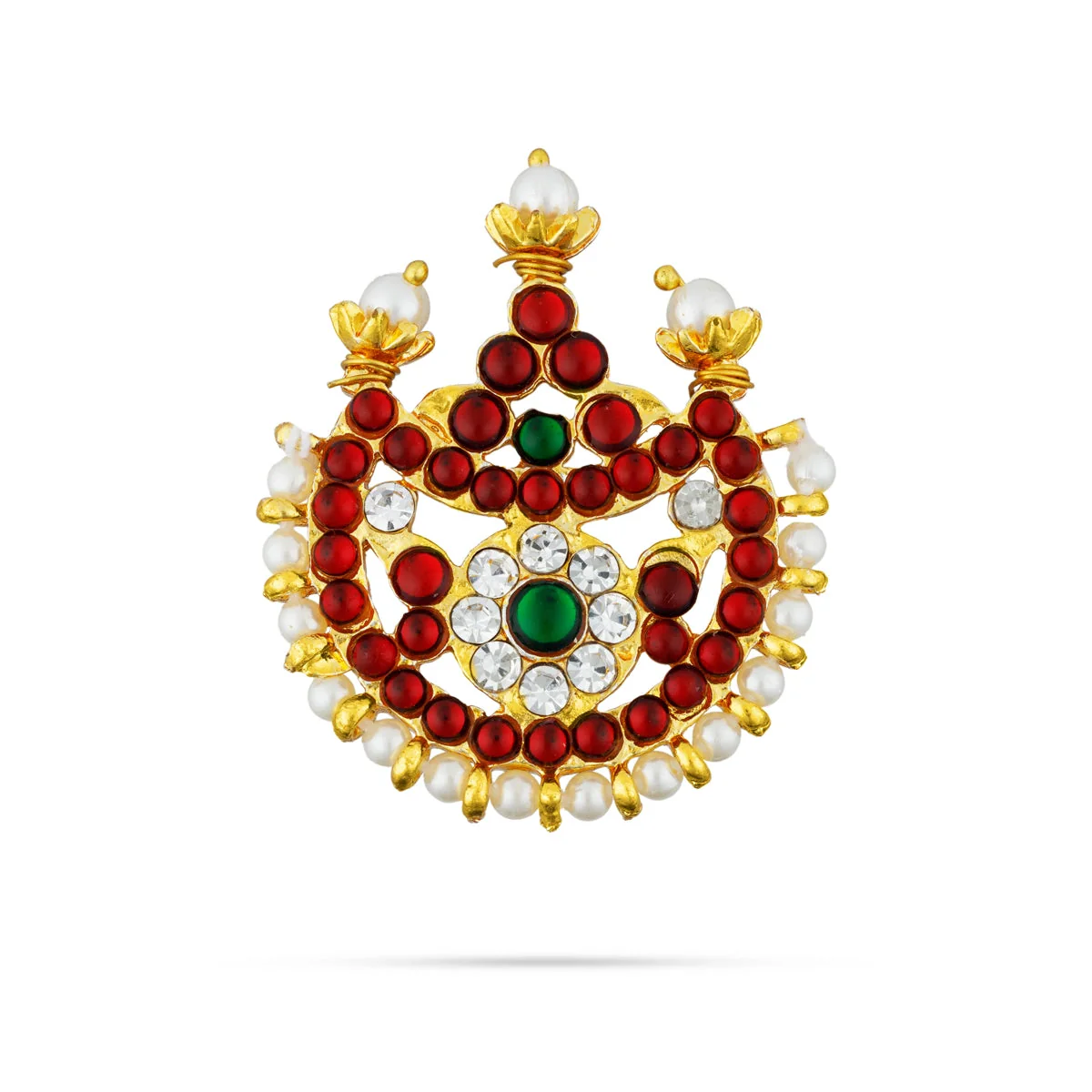 Kemp Sun And Moon Pair- 0.25 X 1.5 Inches | Multicolour Stone Jewellery/ Hair Accessories For Dance Performance - Image 2
