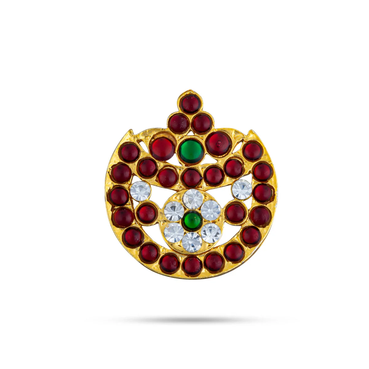 Kemp Sun And Moon Pair - 1 Inch Dia | Stone Jewellery/ Sun Moon Hair Accessories For Classical Dance - Image 2