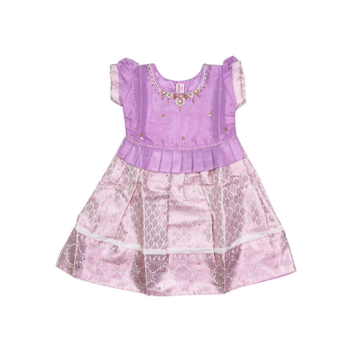 Kerala Cotton Frock Dress - Size 1 Year | Readymade Dress/ Gown Dress For Baby Girls/ Assorted Colour&Design - Image 4