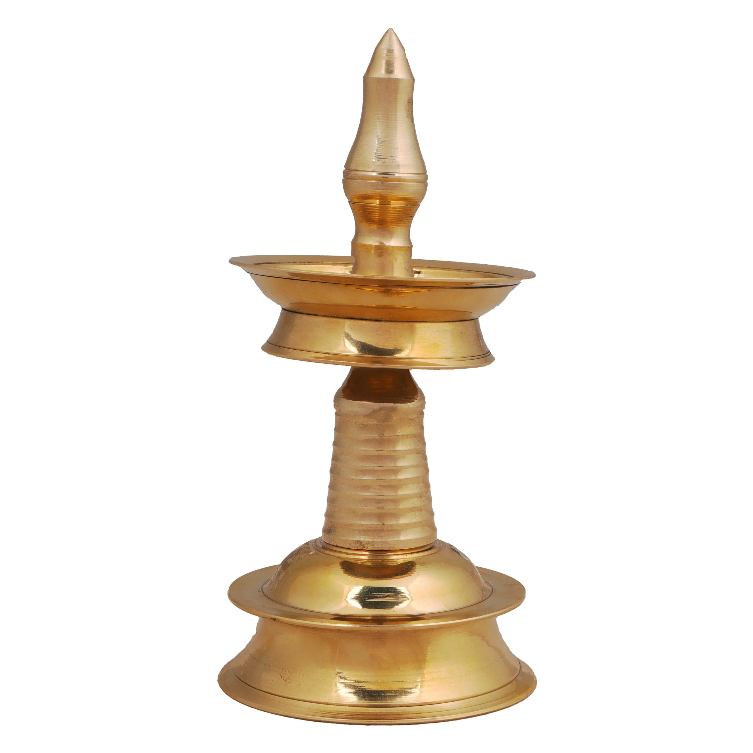 Kerala Kuthu Vilakku - 6.5 x 3 Inches | Kerala nilavilakku/ Brass Lamp/ Kerala Diya for Pooja - Image 2