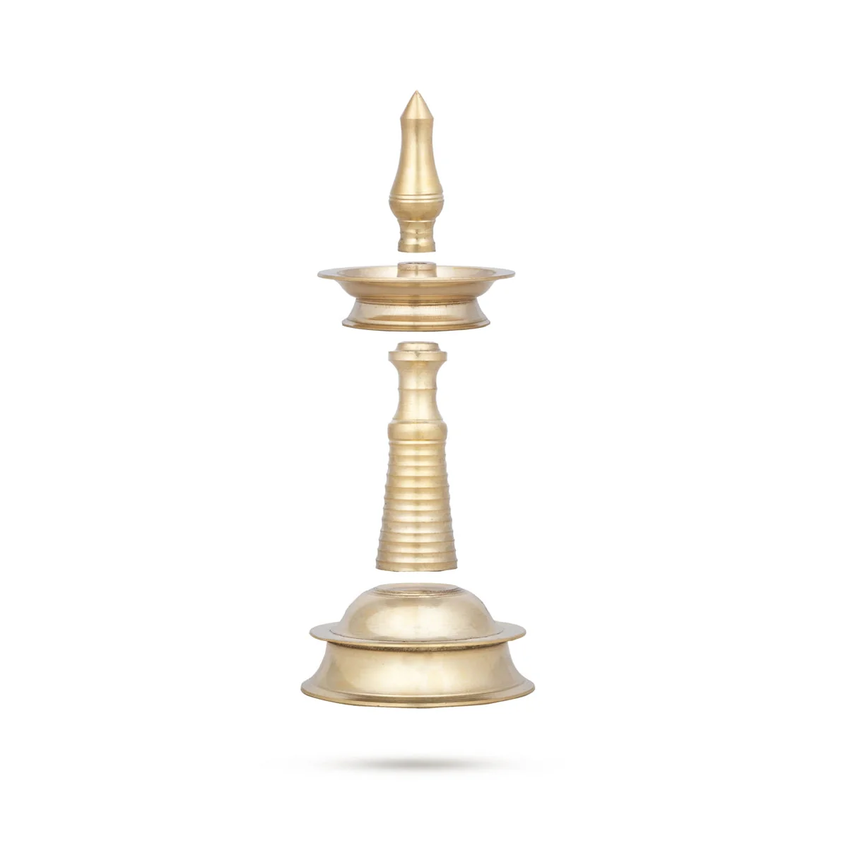 Kerala Kuthu Vilakku - 7 x 4 Inches | Kerala nilavilakku/ Brass Lamp/ Kerala Diya for Pooja - Image 3