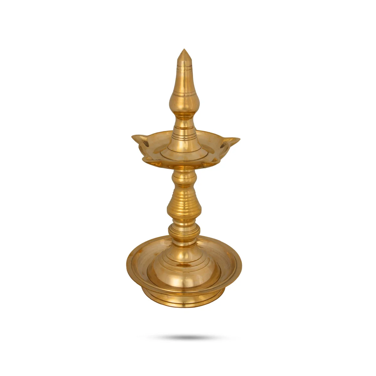 Kerala Lamp - 12 X 5.5 Inches | Brass Nilavilakku/ Brass Kuthu Vilakku/ Brass Deepam For Pooja - Image 4