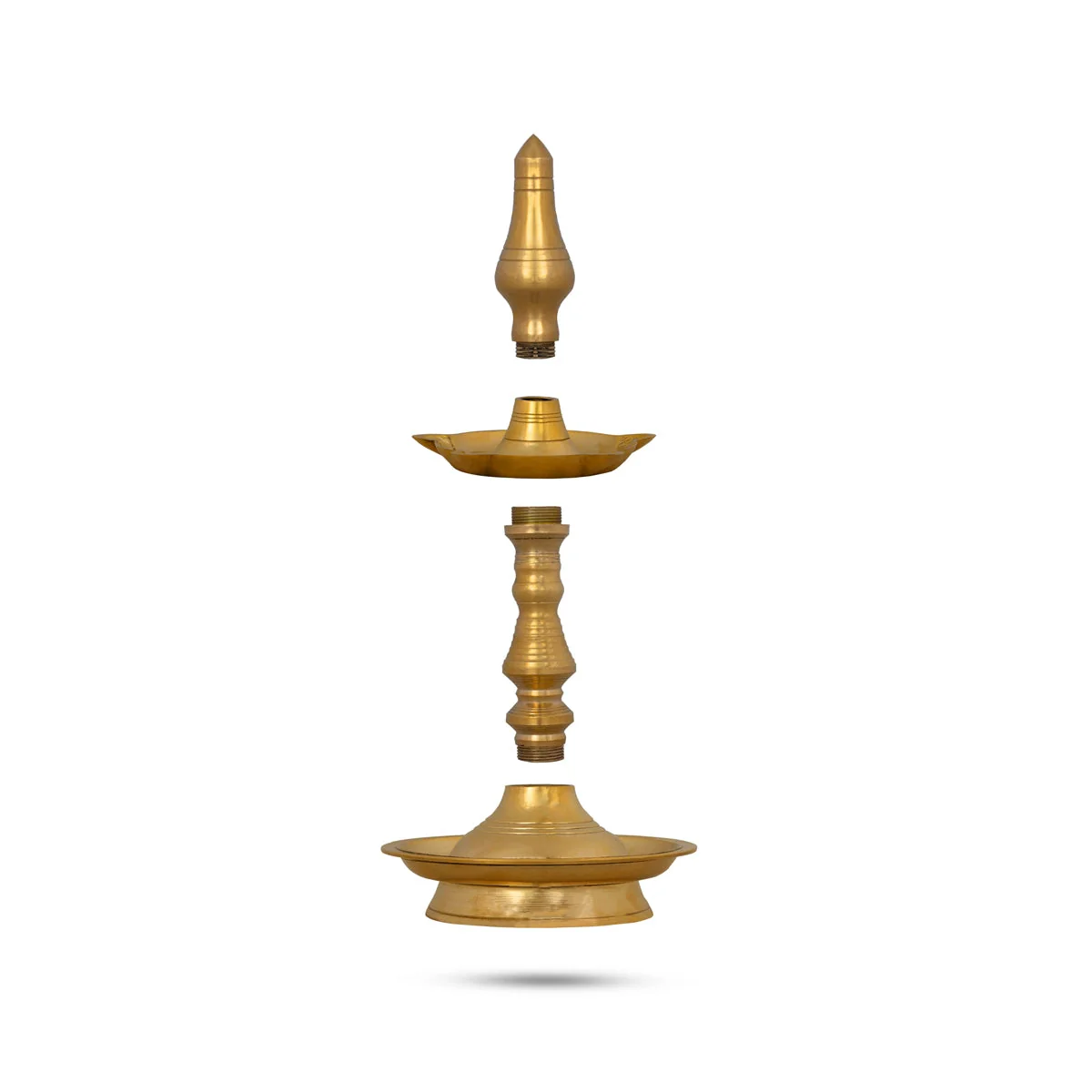 Kerala Lamp - 12 X 5.5 Inches | Brass Nilavilakku/ Brass Kuthu Vilakku/ Brass Deepam For Pooja - Image 5