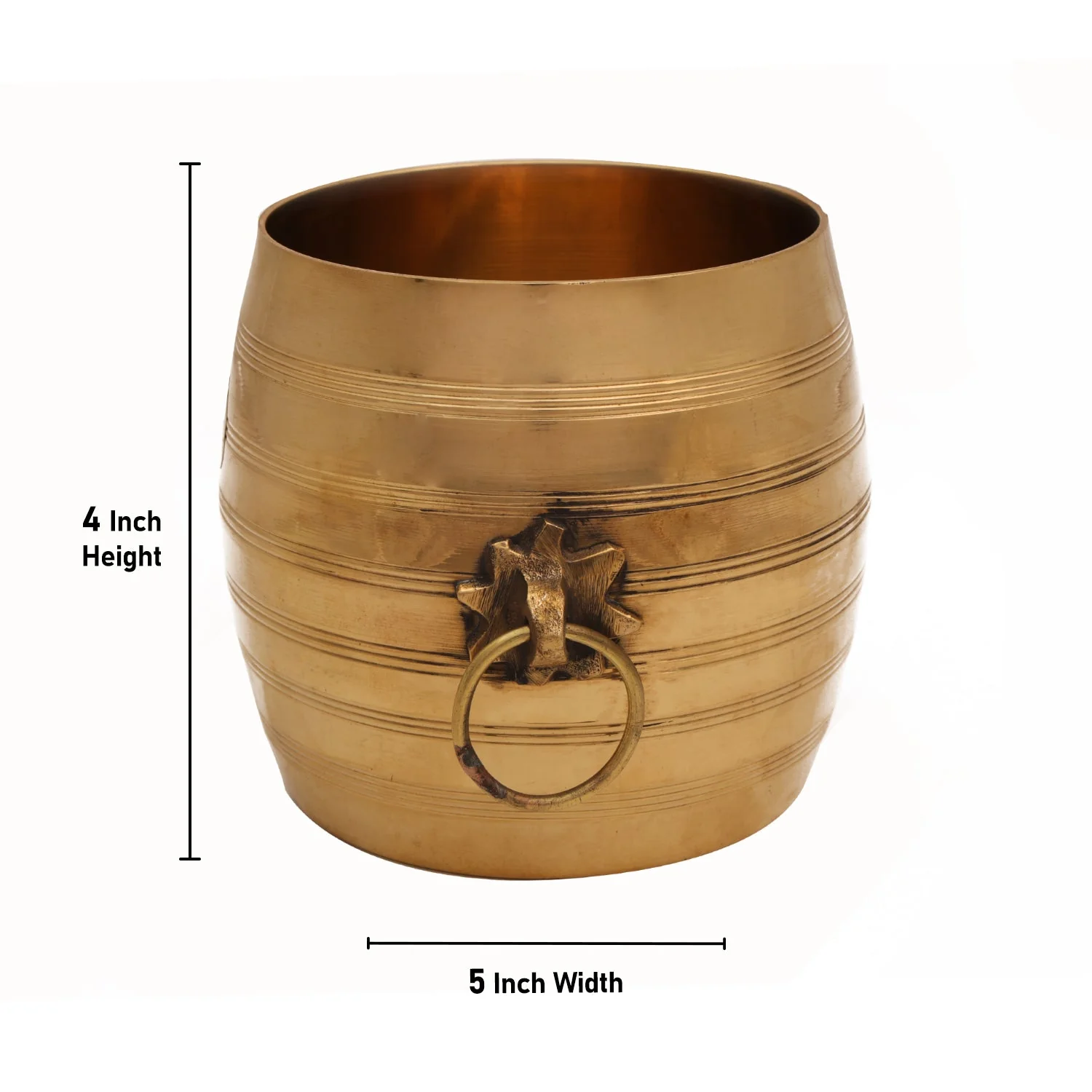 Kerala Nirapara - 4 x 5 Inches | Brass Para/ Brass Padi for Pooja - Image 4