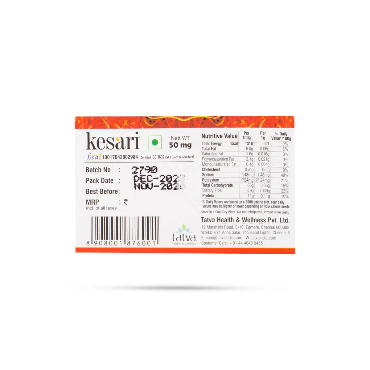 Kesari Amazing Saffron - 50 mg | Saffron/ Kesar/ Kumkuma Puvvu for Cooking - Image 2