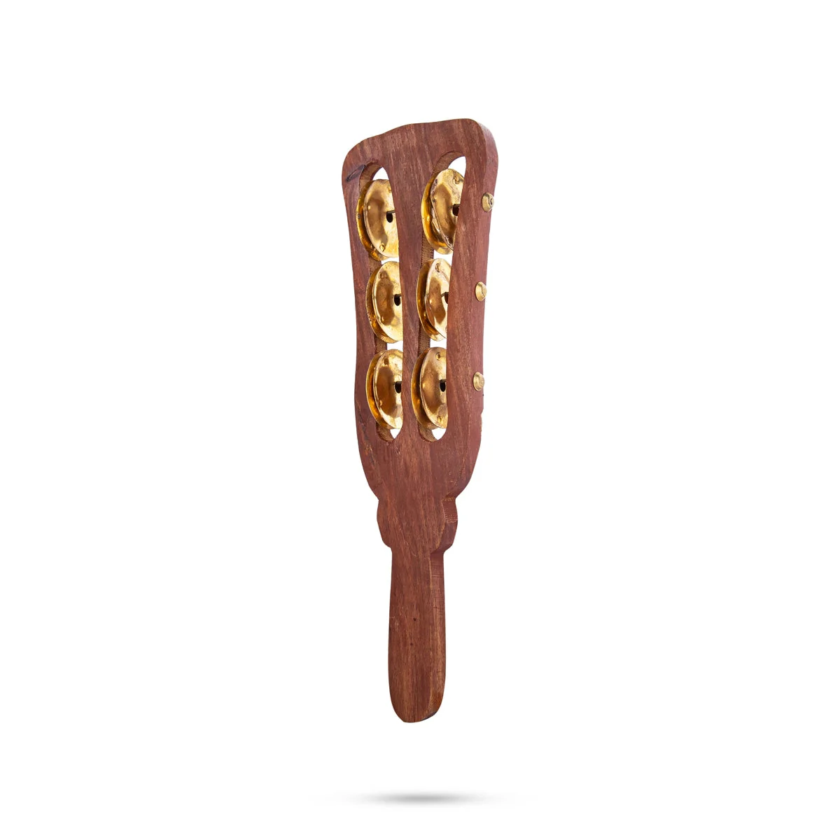 Khartal Instrument With 12 Brass Jingles - 10.5 x 3.5 Inches | Wooden Hand Percussion Cymbals for Bhajan - Image 3
