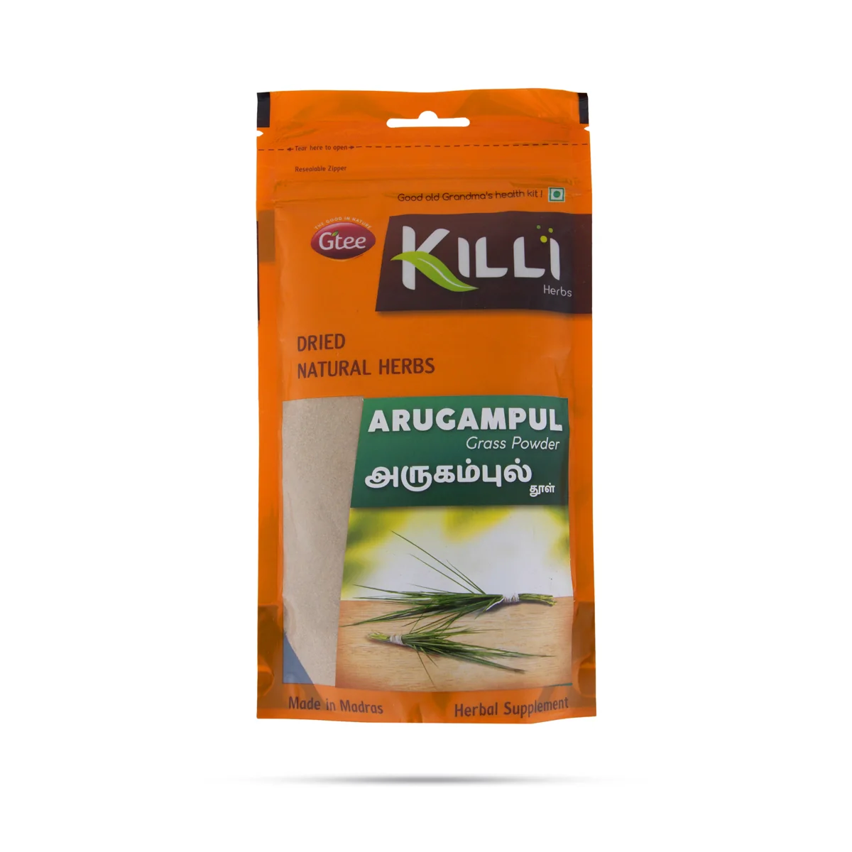 Killi Arugampul Grass Powder - 100 Gms | Arugampul Powder/ Doob Grass Powder for Digestive Health