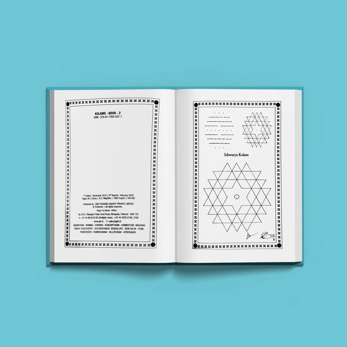 Kolams Book - Part - 2 | English Edition/ by Mis Lalitha Kalyax/ Kolam Designs Book - Image 4