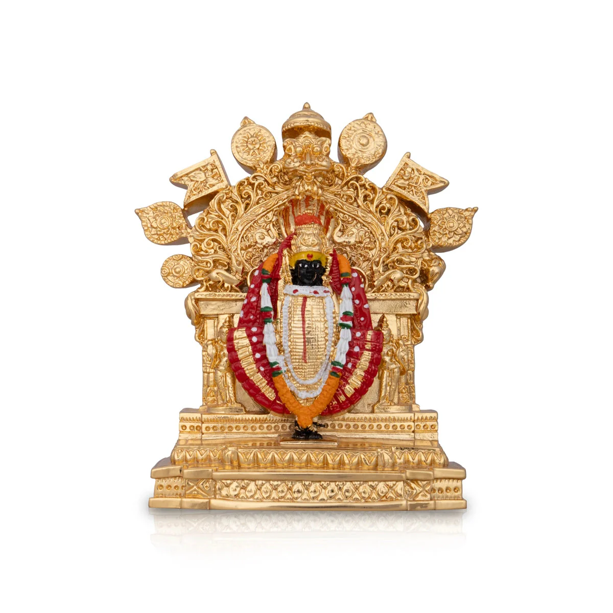 Kolhapur Mahalaxmi Murti - 4.5 x 3.5 Inches | Ceramic Sculpture/ Mahalakshmi Murti for Pooja - Image 3