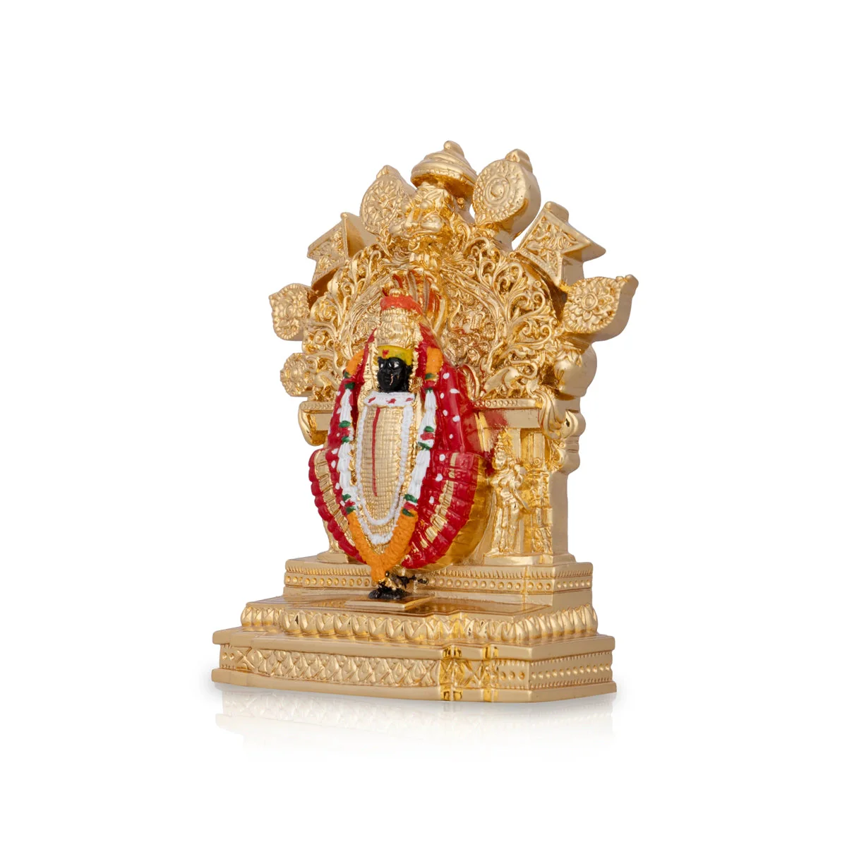 Kolhapur Mahalaxmi Murti - 4.5 x 3.5 Inches | Ceramic Sculpture/ Mahalakshmi Murti for Pooja - Image 5