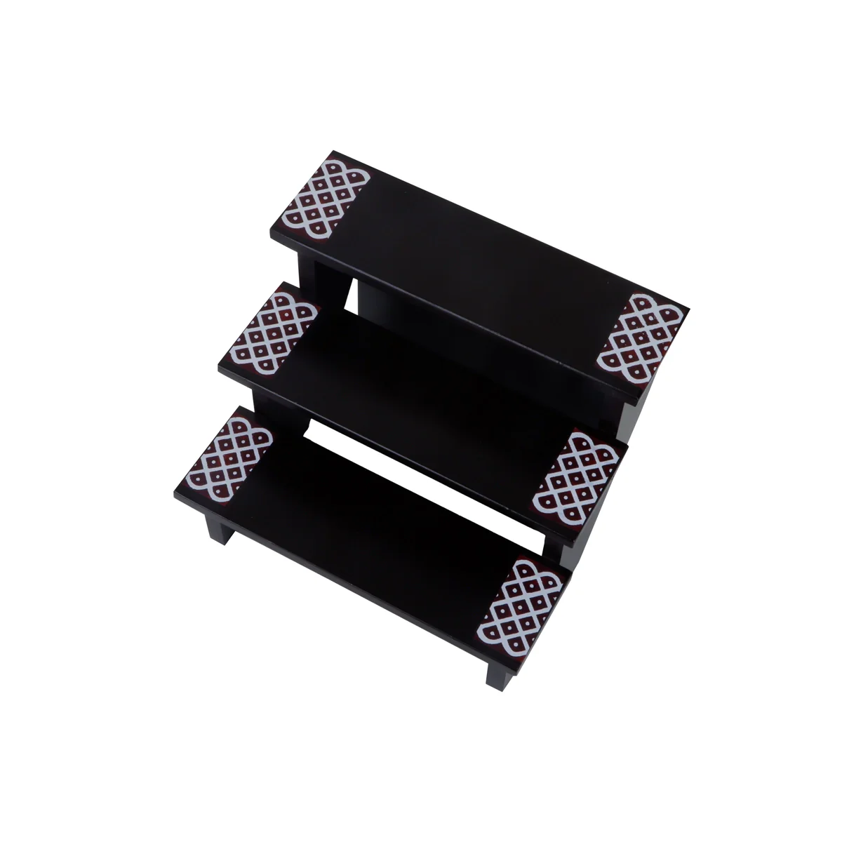Kolu Padi - 7.5 x 8.5 Inches | 3 Step with Kolam Design Golu Stand/ Wooden Golu Padi for Home - Image 3