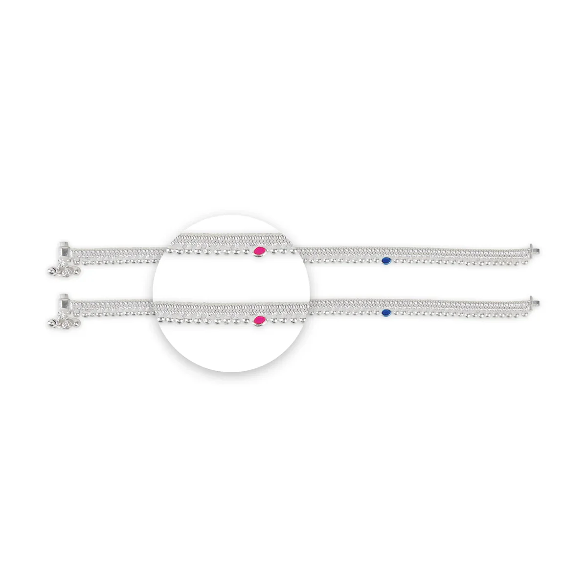 Kolusu - 11 Inches | Gold Polish & Silver Polish Anklet for Women - Image 2