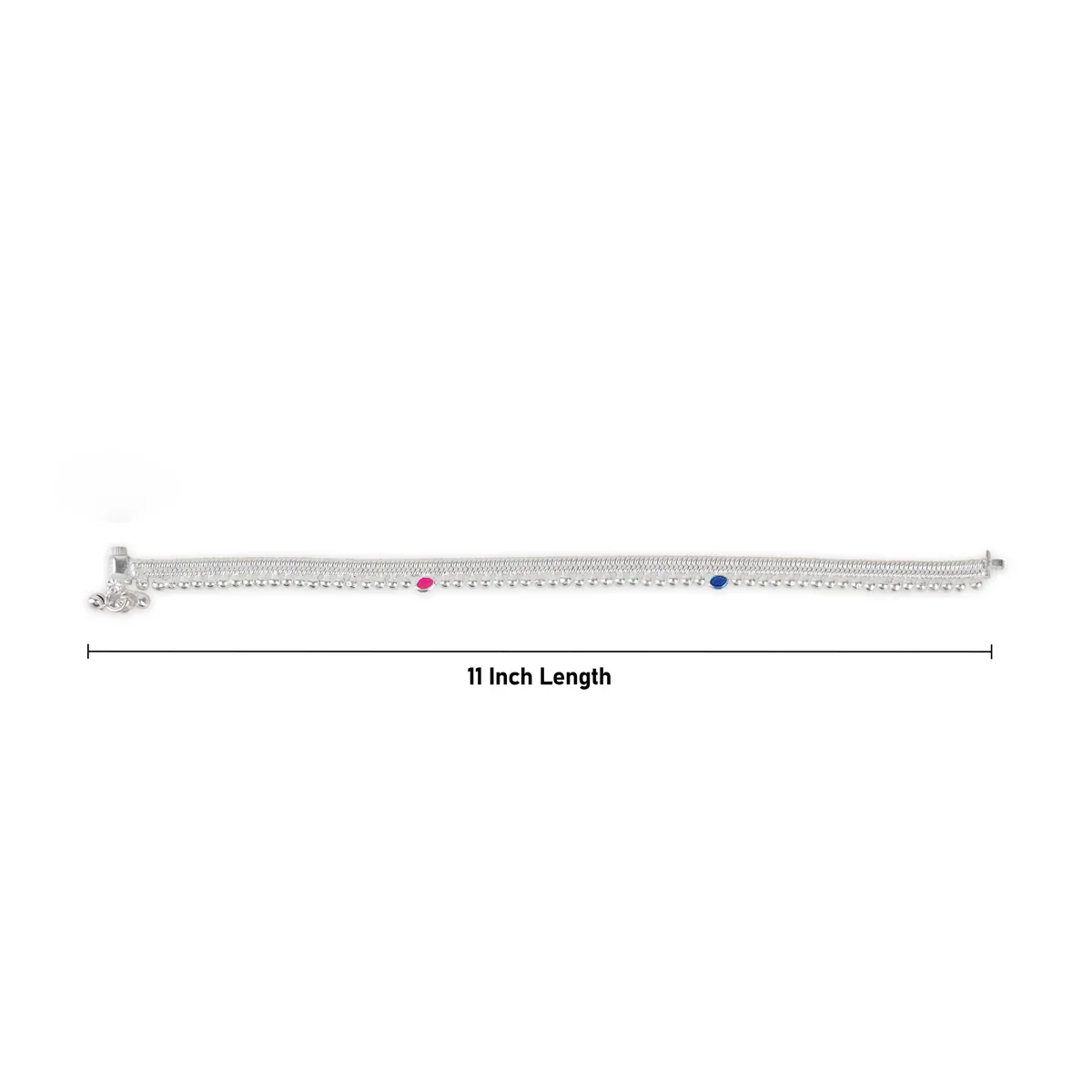 Kolusu - 11 Inches | Gold Polish & Silver Polish Anklet for Women - Image 3