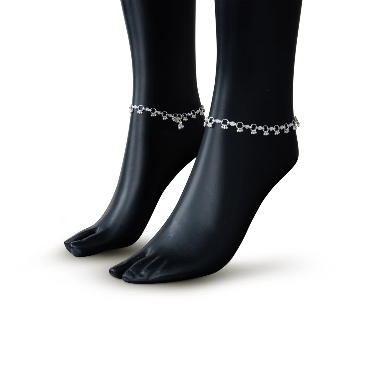 Kolusu Pair | Foot Anklet/ White Metal Designer Anklet Jewelry/ Payal Anklet for Women/ Assorted Design - Image 2