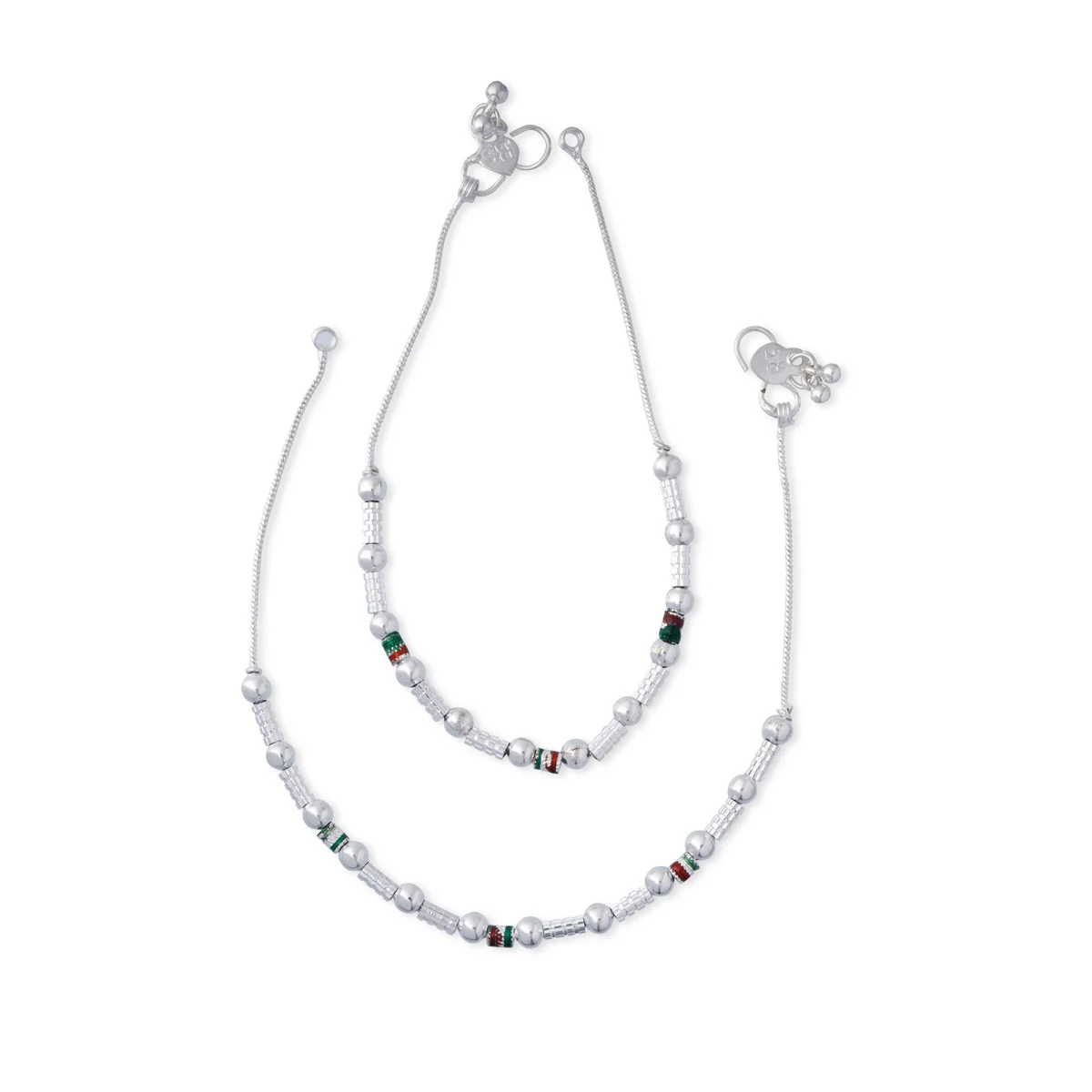Kolusu Pair | Foot Anklet/ White Metal Designer Anklet Jewelry/ Payal Anklet for Women/ Assorted Design - Image 9