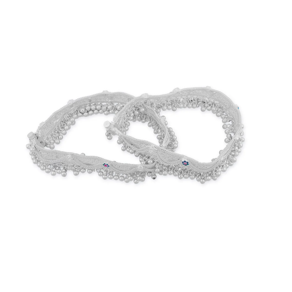 Kolusu Pair | Payal Anklet/ Foot Anklet/ White Metal Designer Anklet Jewelry for Women/ Assorted Design - Image 11