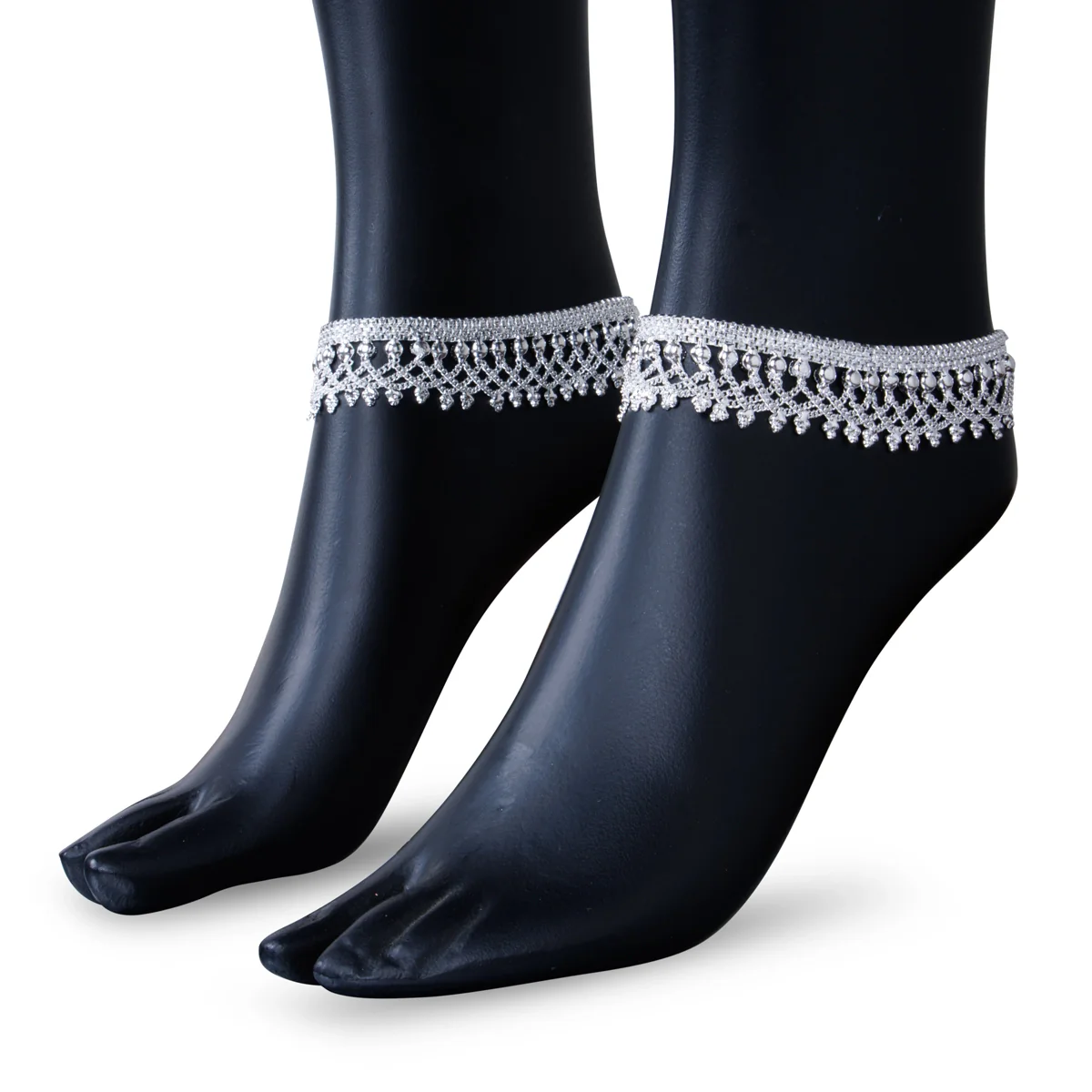 Kolusu Pair | Payal Anklet/ Foot Anklet/ White Metal Designer Anklet Jewelry for Women/ Assorted Design - Image 2