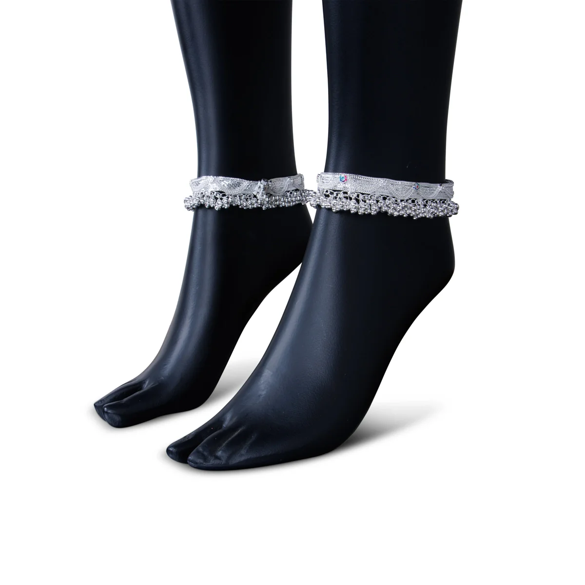 Kolusu Pair | Payal Anklet/ Foot Anklet/ White Metal Designer Anklet Jewelry for Women/ Assorted Design - Image 3