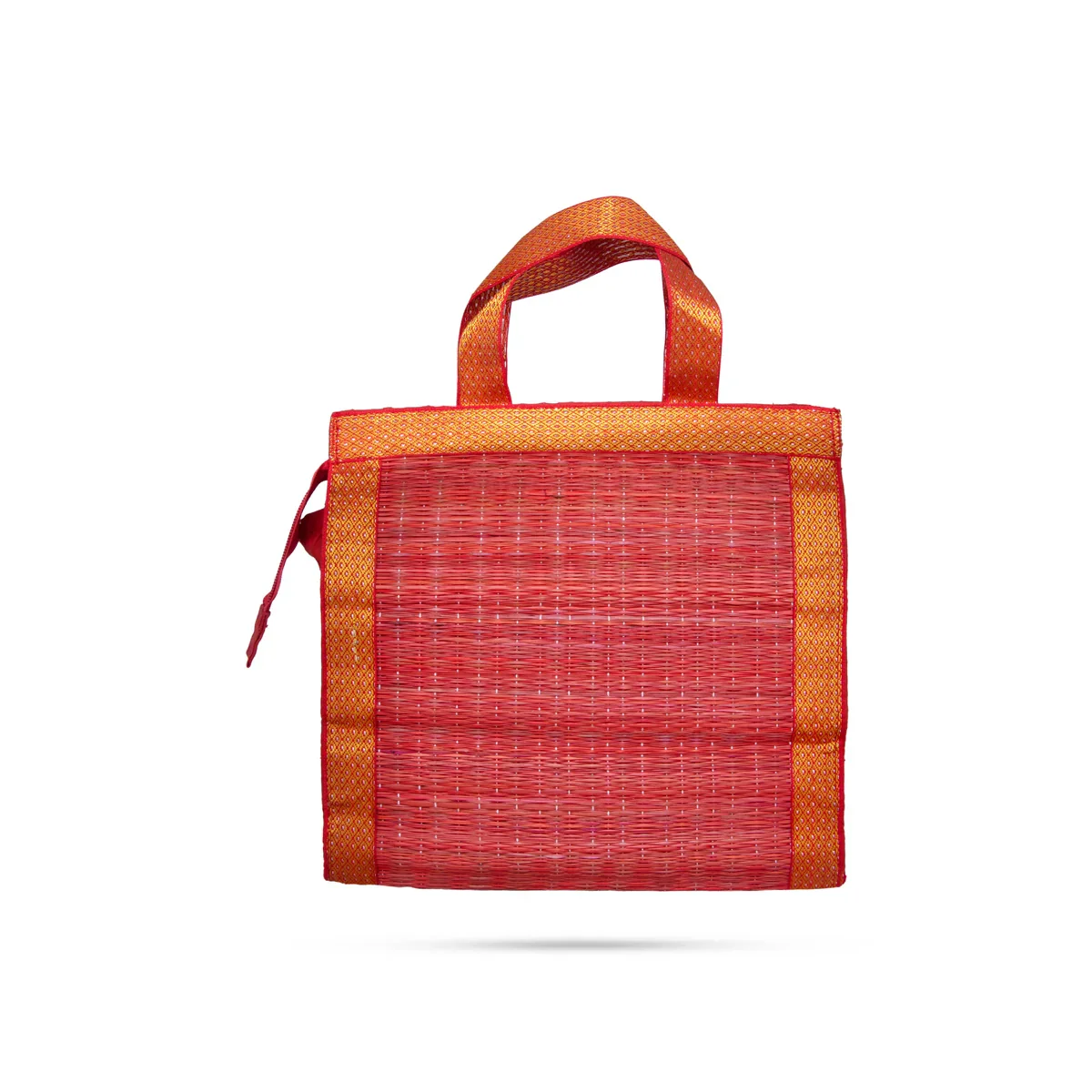Korai Bag with Handle - 10 x 10 Inches | Zari Design Handbag/ Tote Bag for Women